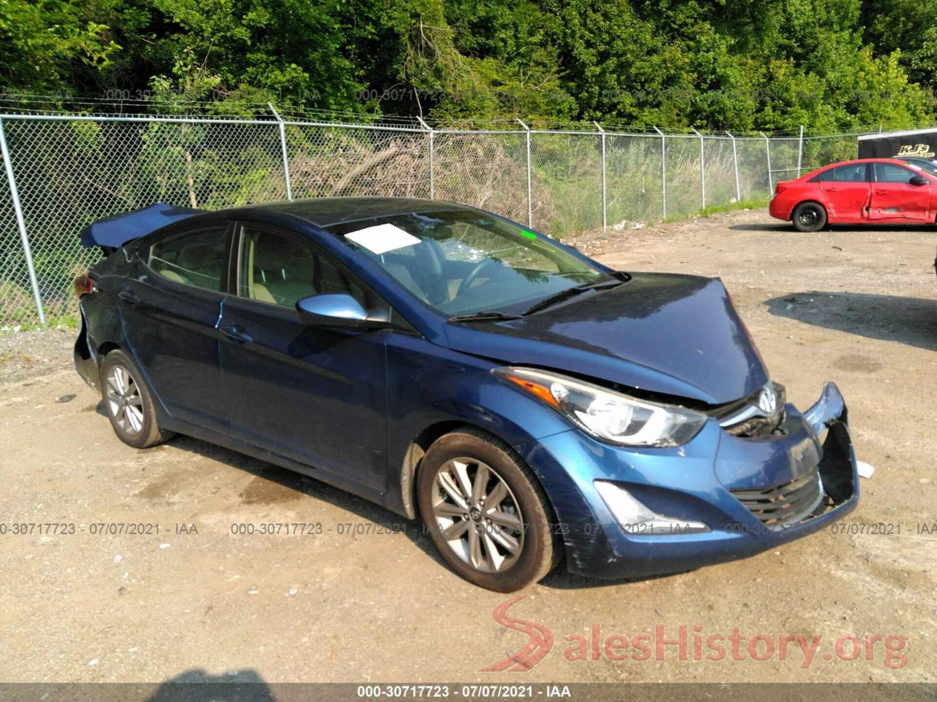 5NPDH4AE4GH655965 2016 HYUNDAI ELANTRA