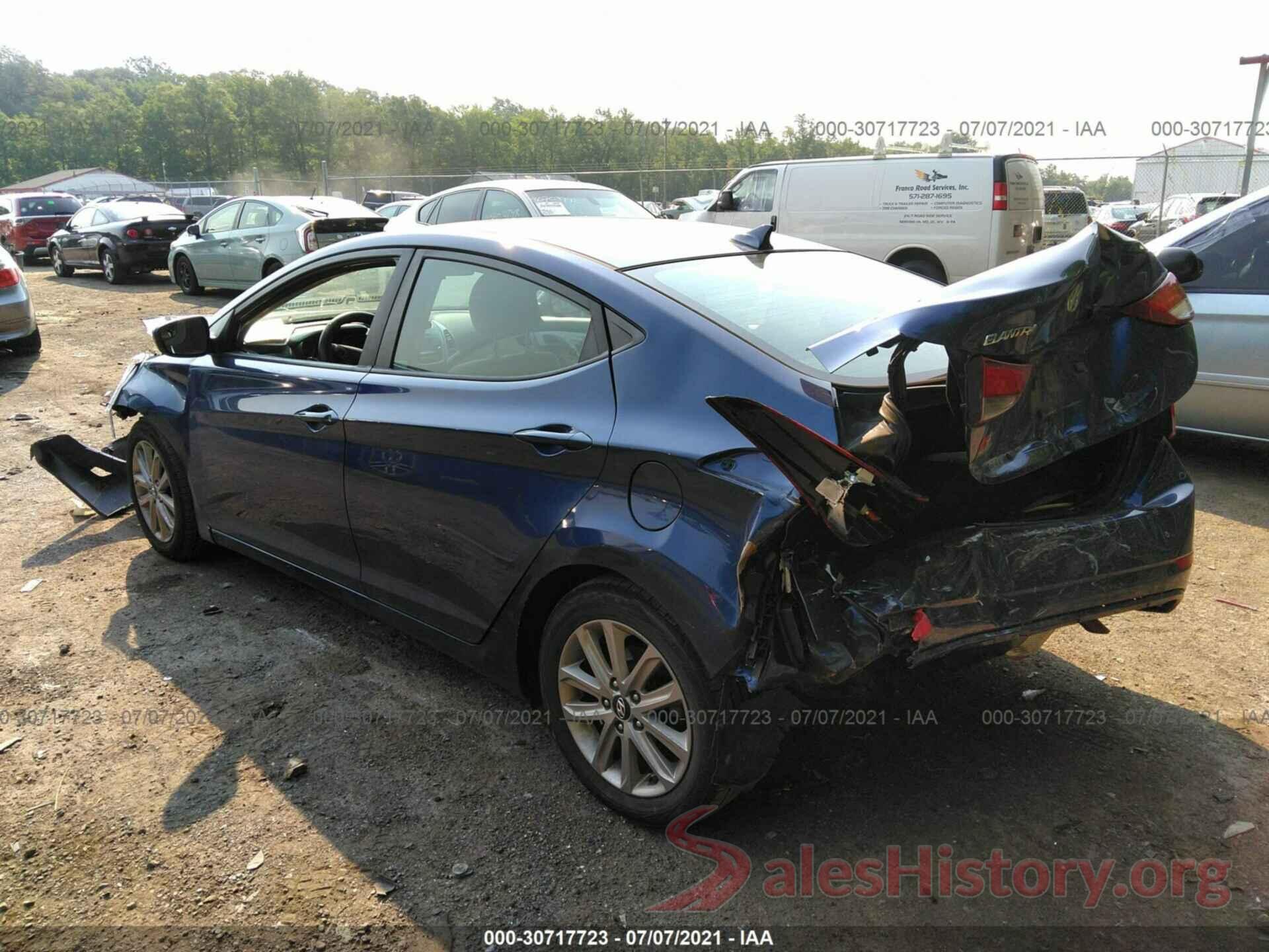 5NPDH4AE4GH655965 2016 HYUNDAI ELANTRA