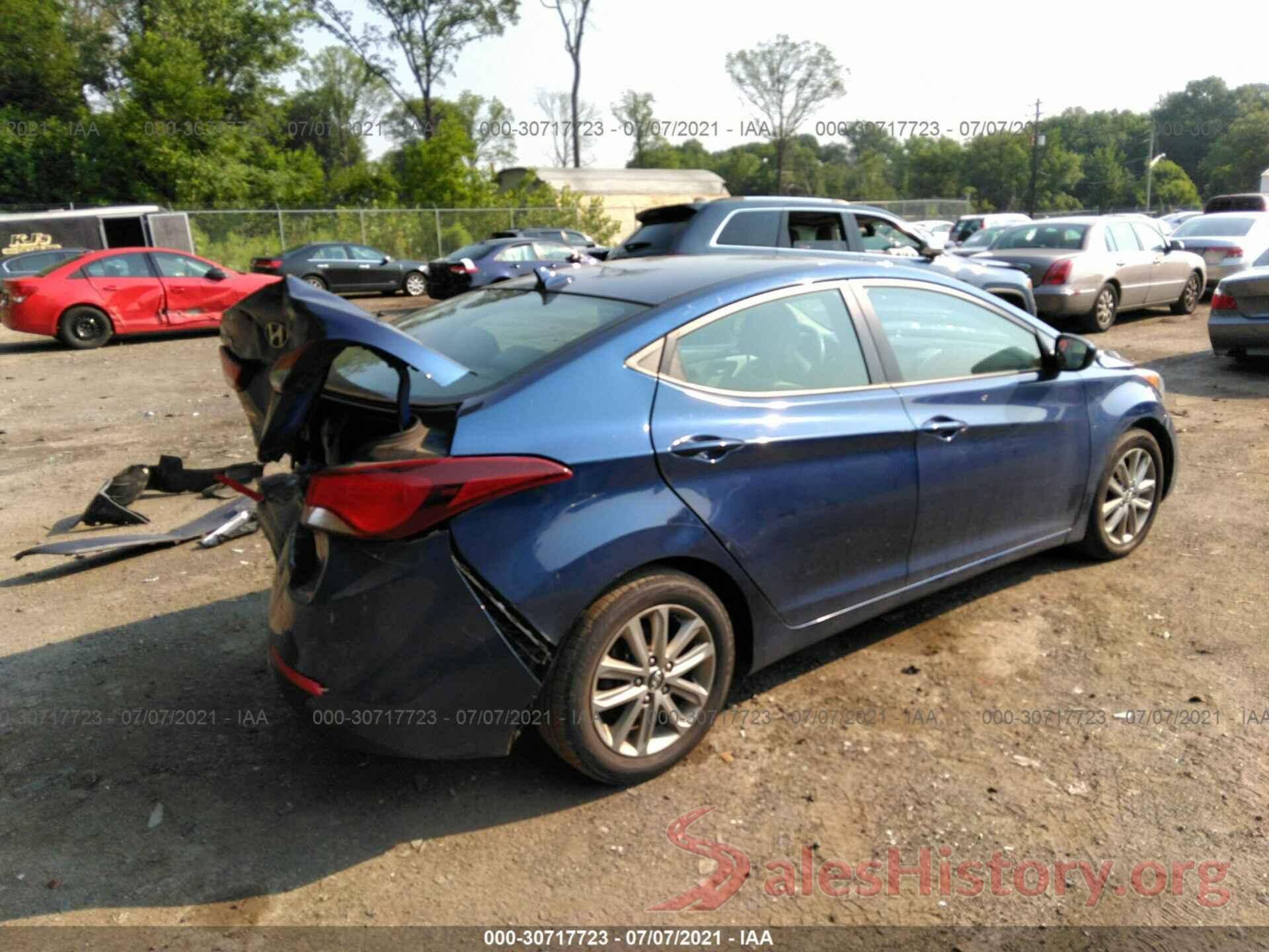 5NPDH4AE4GH655965 2016 HYUNDAI ELANTRA