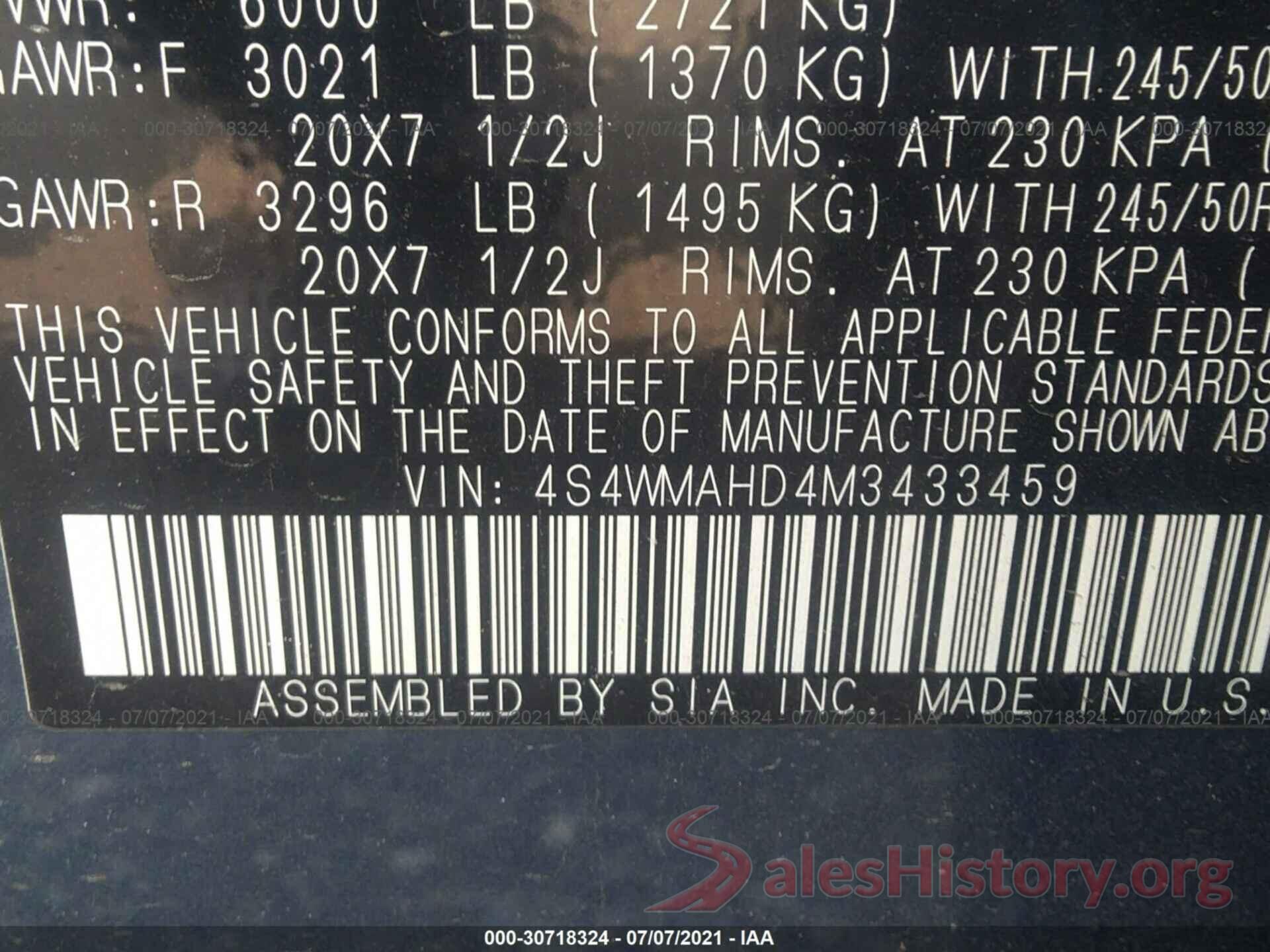 4S4WMAHD4M3433459 2021 SUBARU ASCENT