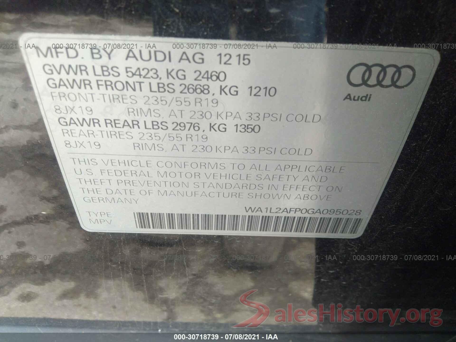 WA1L2AFP0GA095028 2016 AUDI Q5