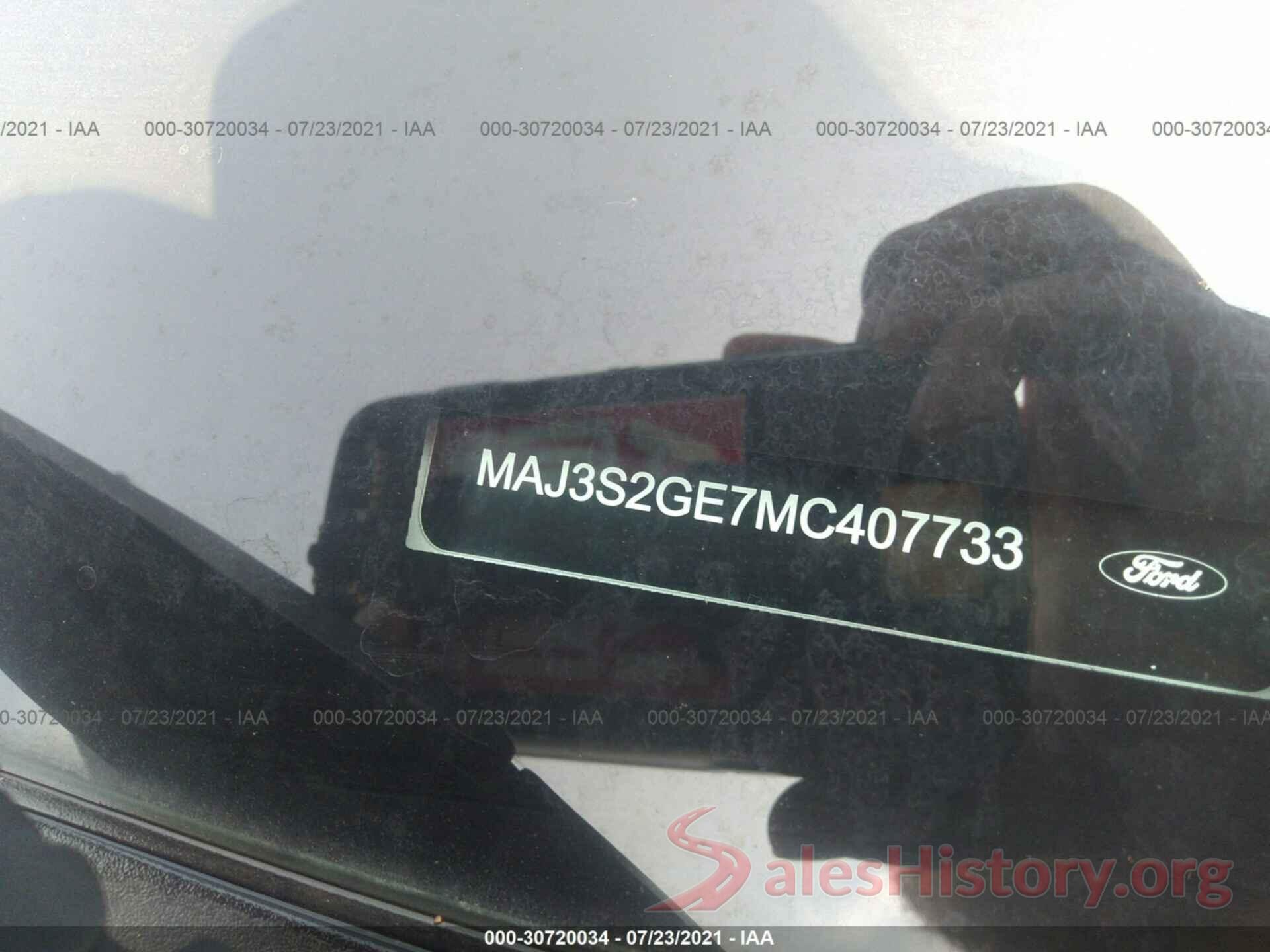 MAJ3S2GE7MC407733 2021 FORD ECOSPORT