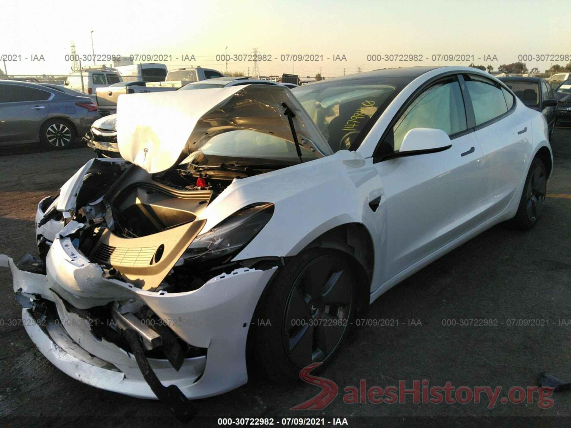 5YJ3E1EA4MF922834 2021 TESLA MODEL 3