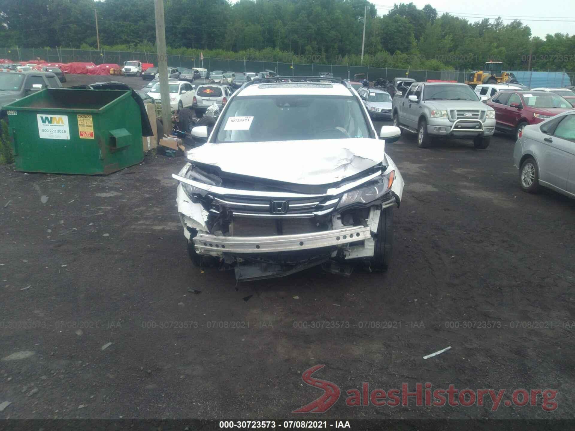 5FNYF6H04GB100445 2016 HONDA PILOT