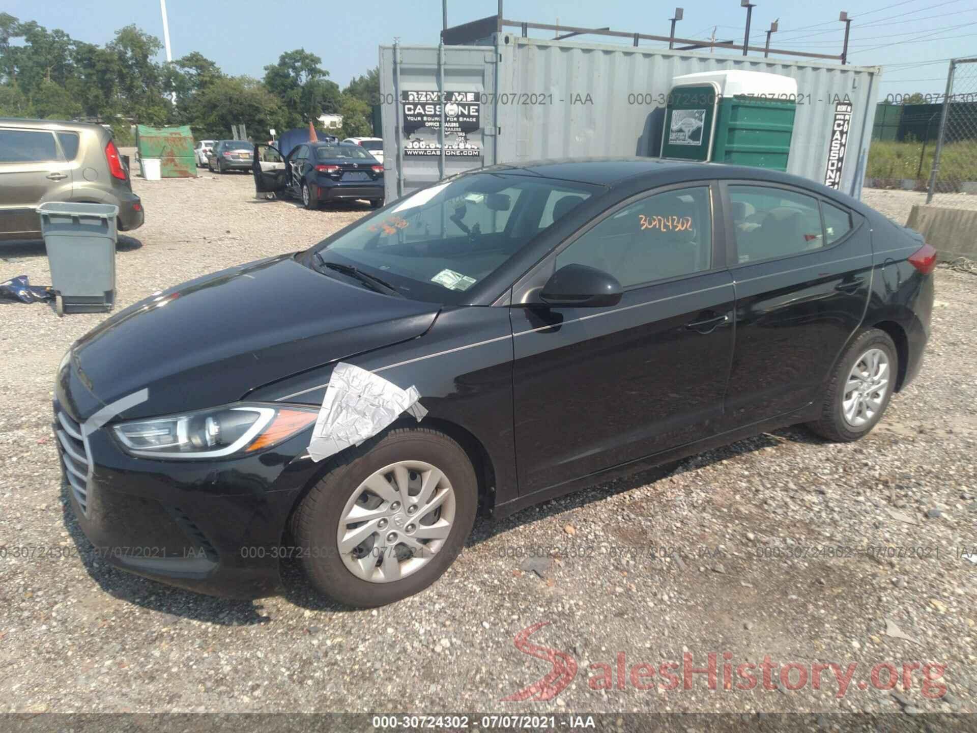 KMHD74LF8HU161846 2017 HYUNDAI ELANTRA