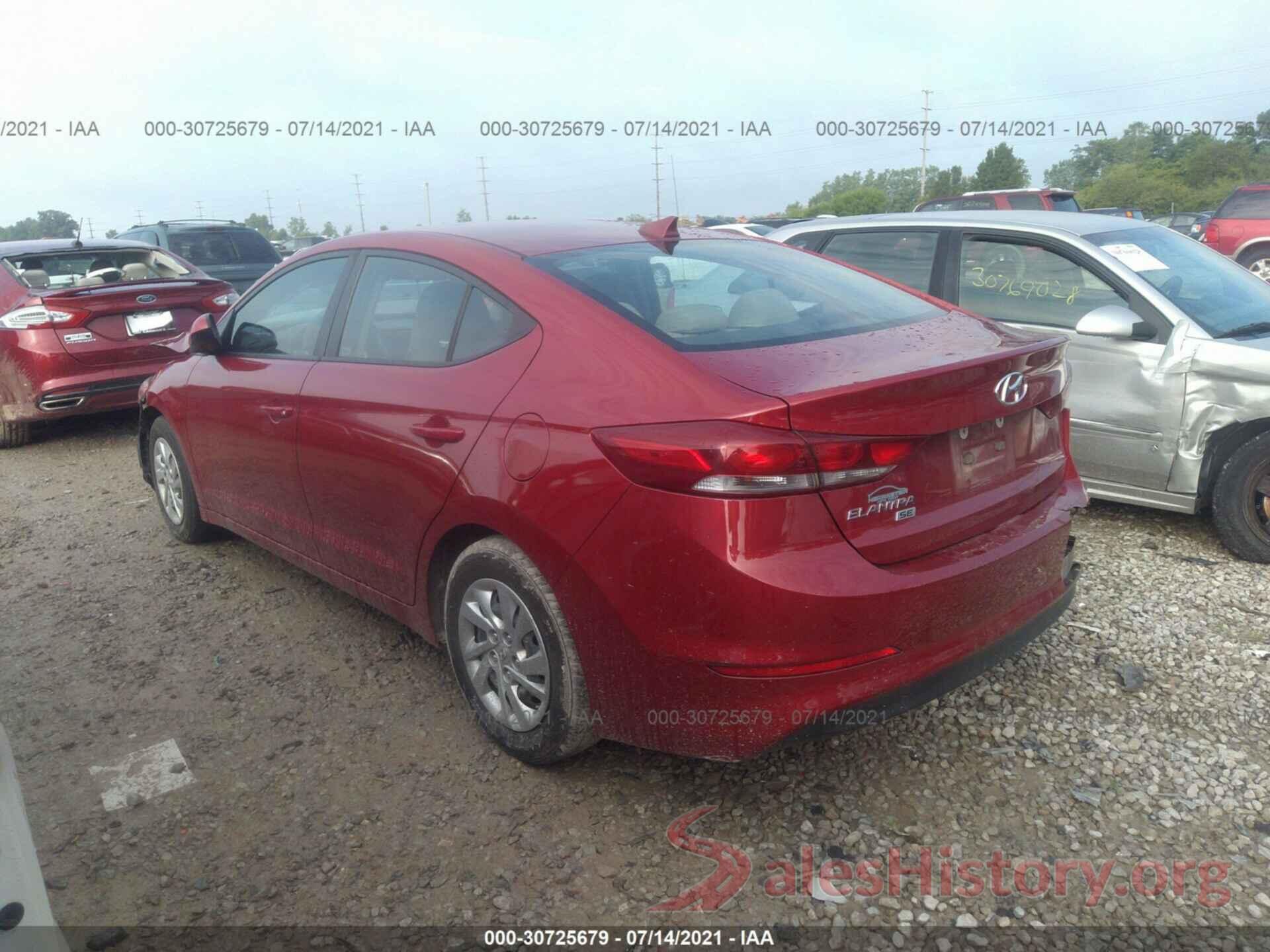 KMHD74LF0HU391820 2017 HYUNDAI ELANTRA