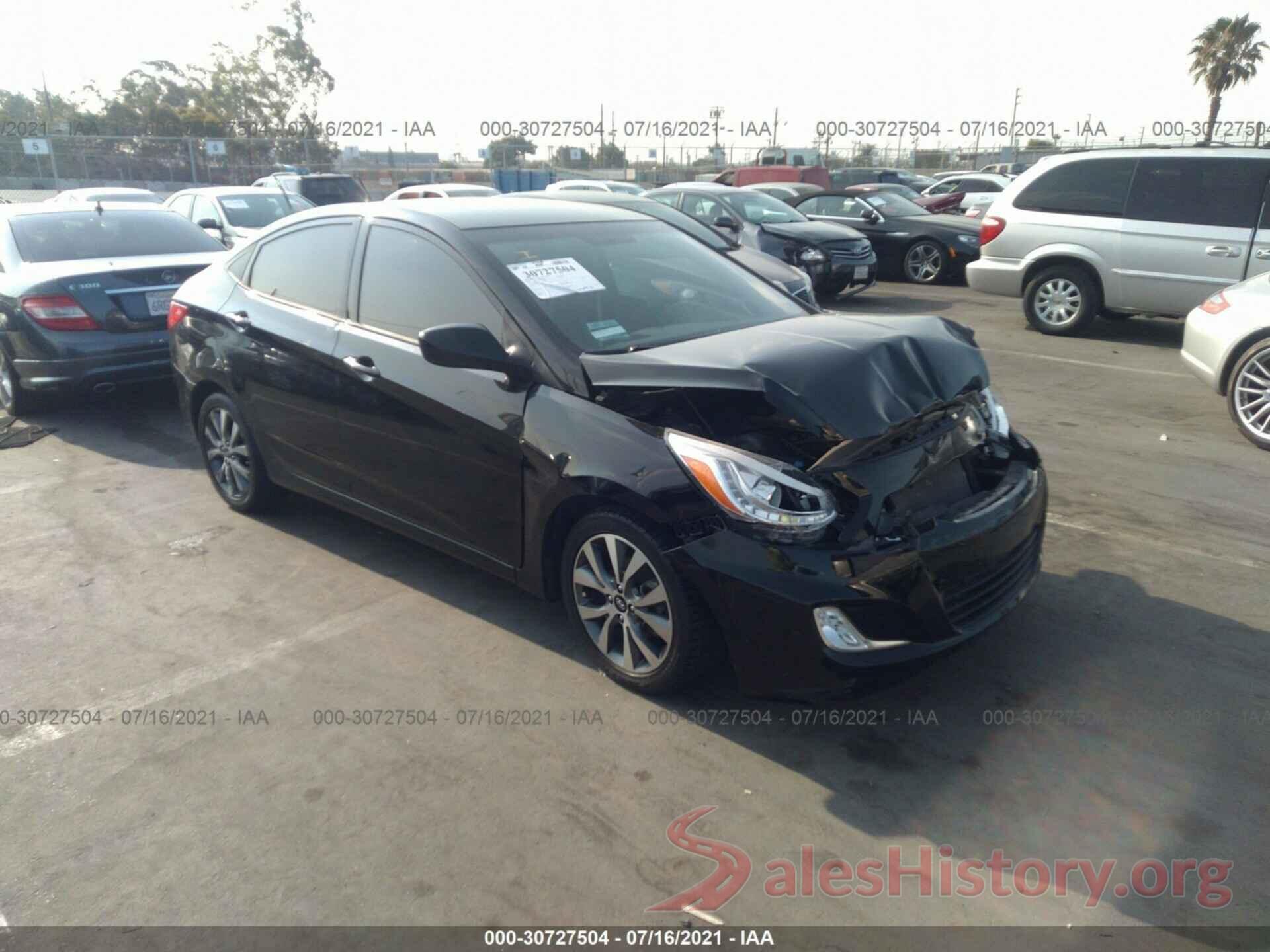 KMHCU4AE1GU067319 2016 HYUNDAI ACCENT