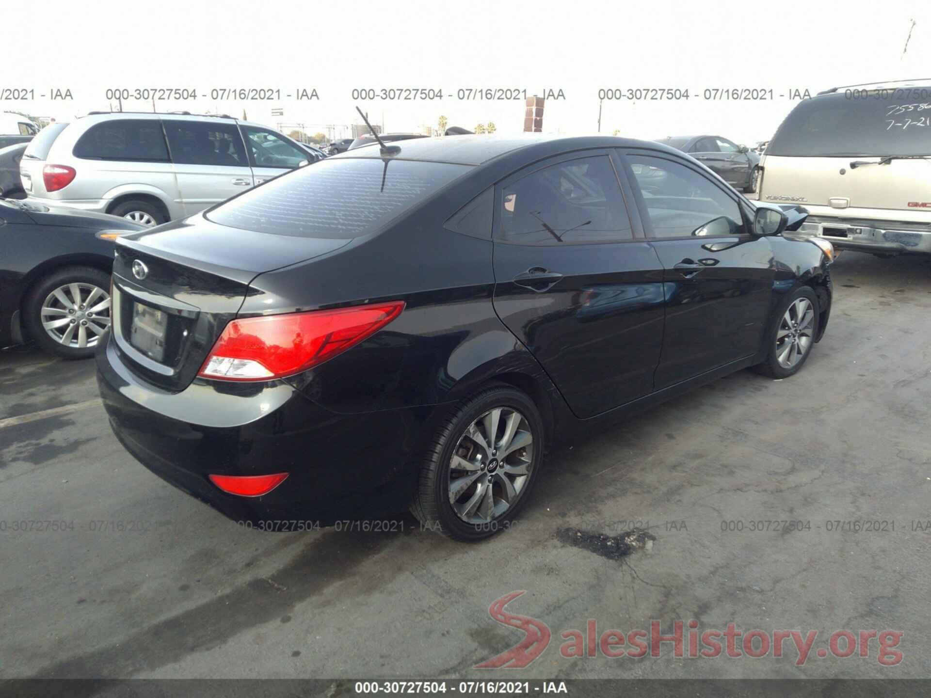 KMHCU4AE1GU067319 2016 HYUNDAI ACCENT