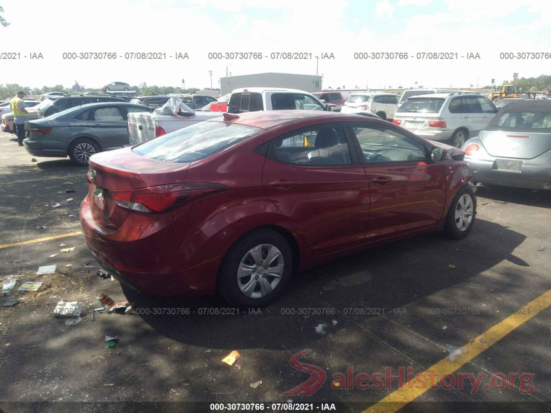 5NPDH4AEXGH716221 2016 HYUNDAI ELANTRA