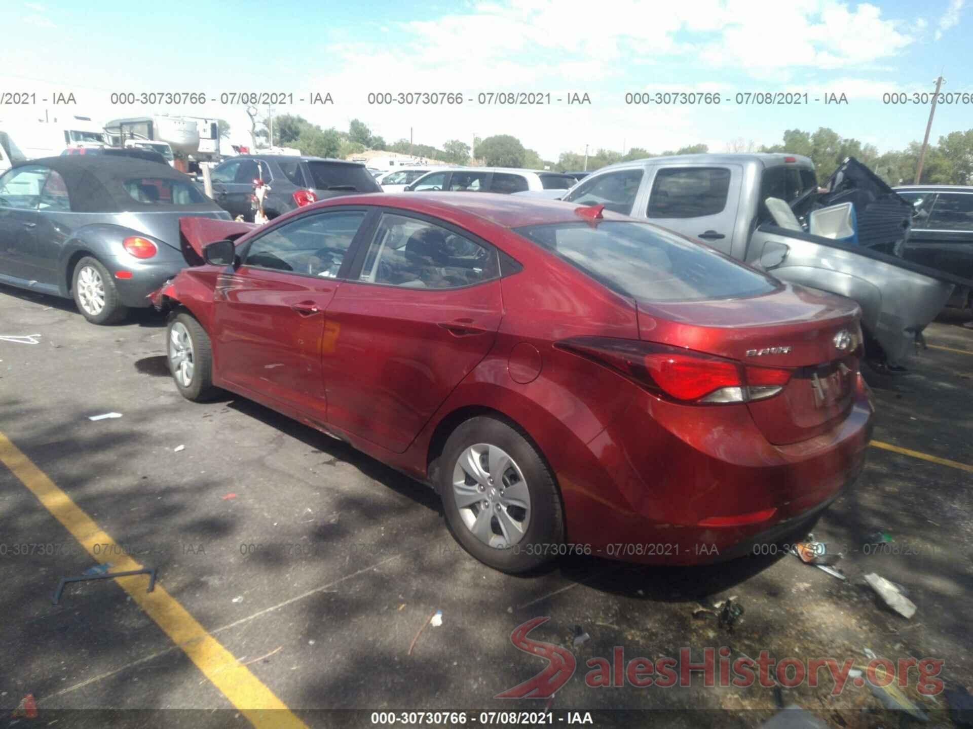 5NPDH4AEXGH716221 2016 HYUNDAI ELANTRA