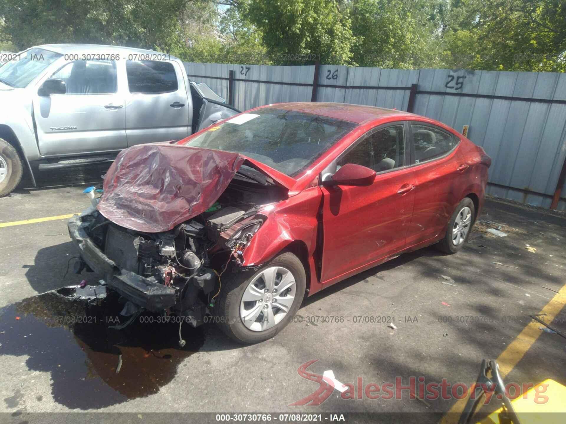 5NPDH4AEXGH716221 2016 HYUNDAI ELANTRA