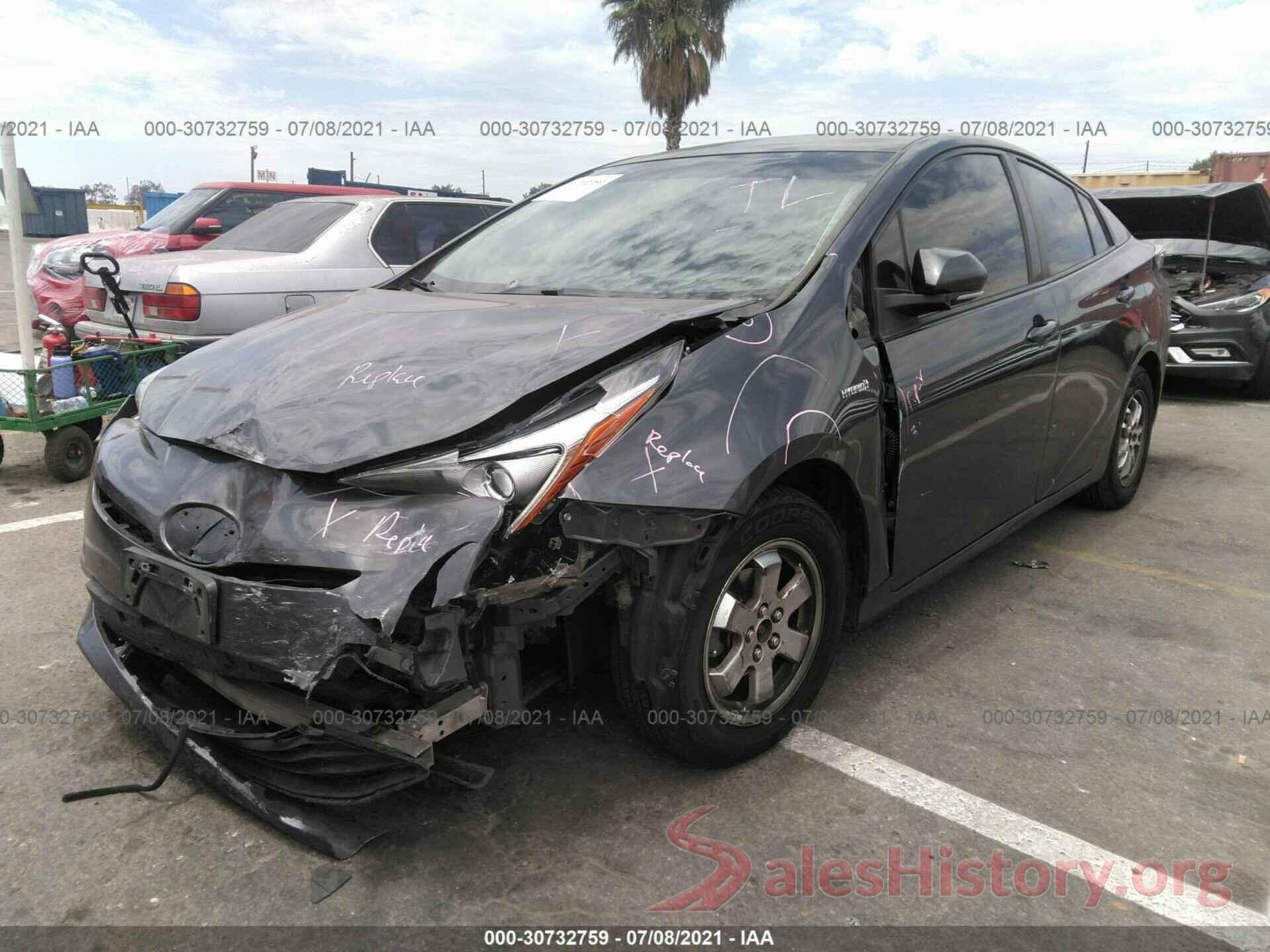 JTDKBRFU1G3021949 2016 TOYOTA PRIUS