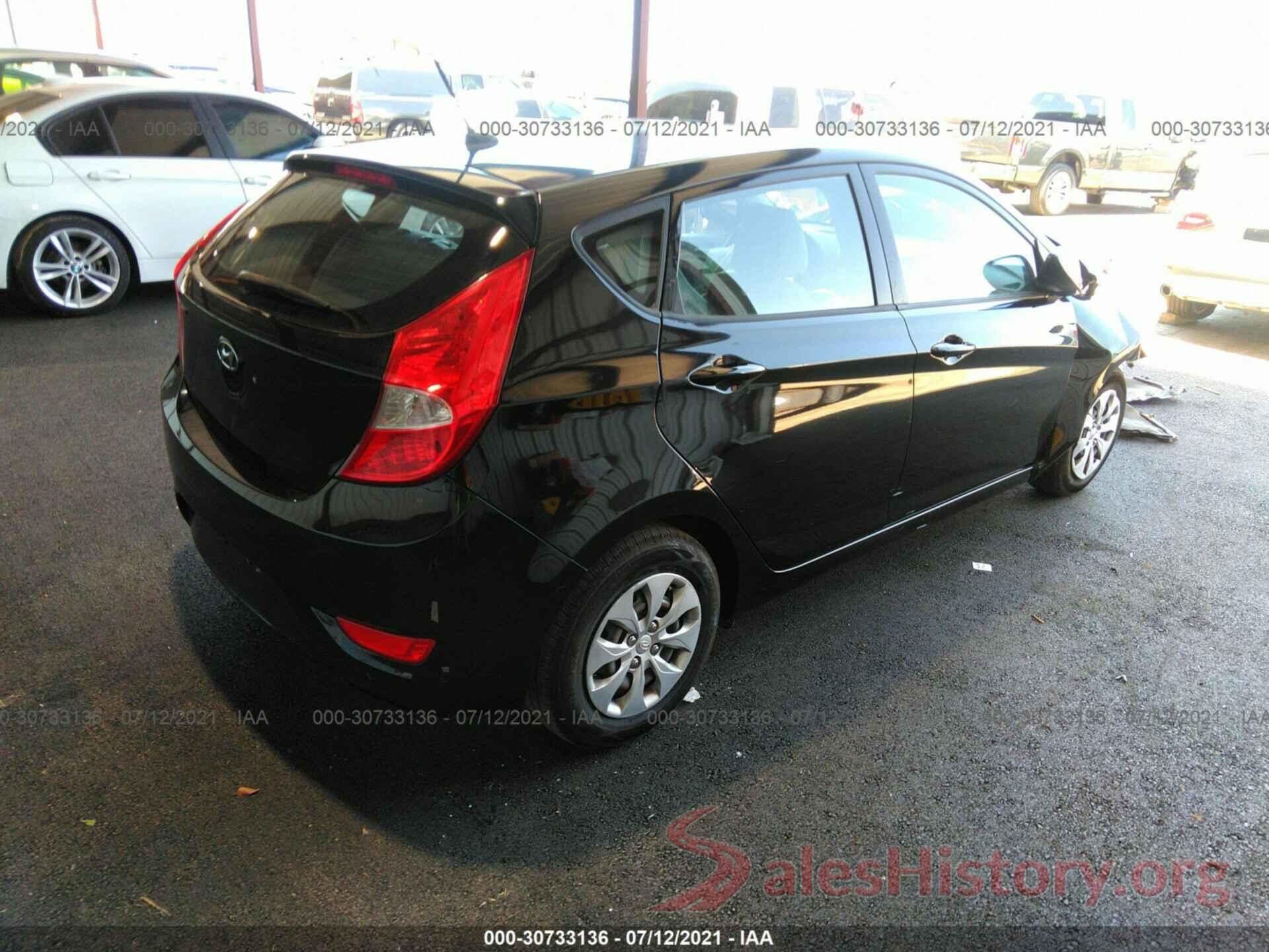 KMHCT5AE7GU238700 2016 HYUNDAI ACCENT