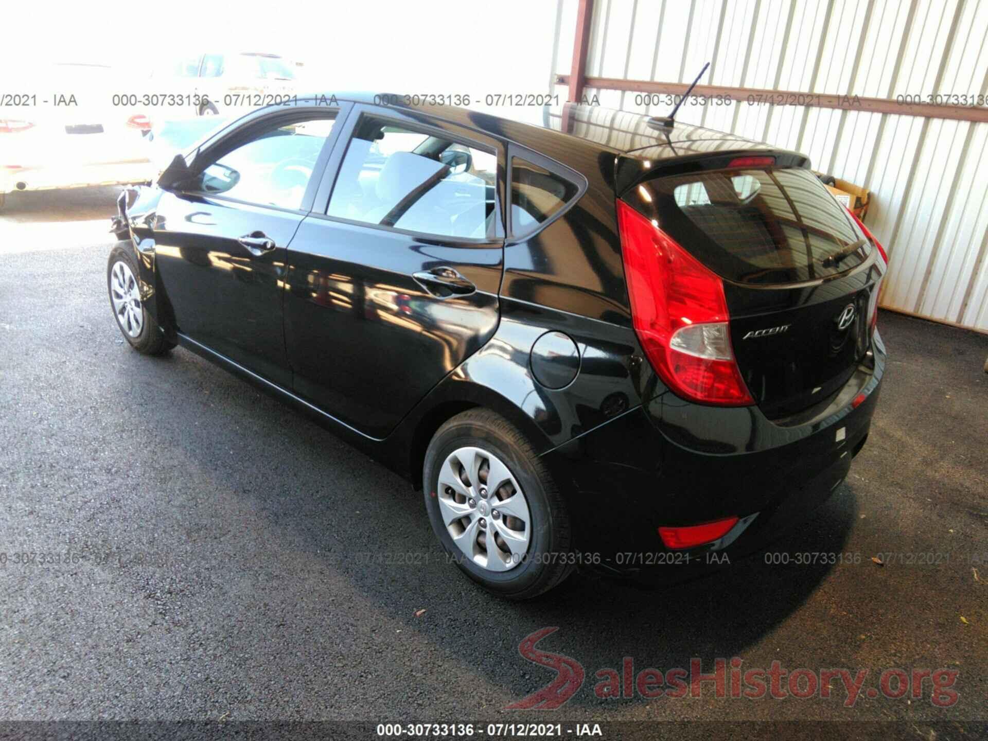 KMHCT5AE7GU238700 2016 HYUNDAI ACCENT