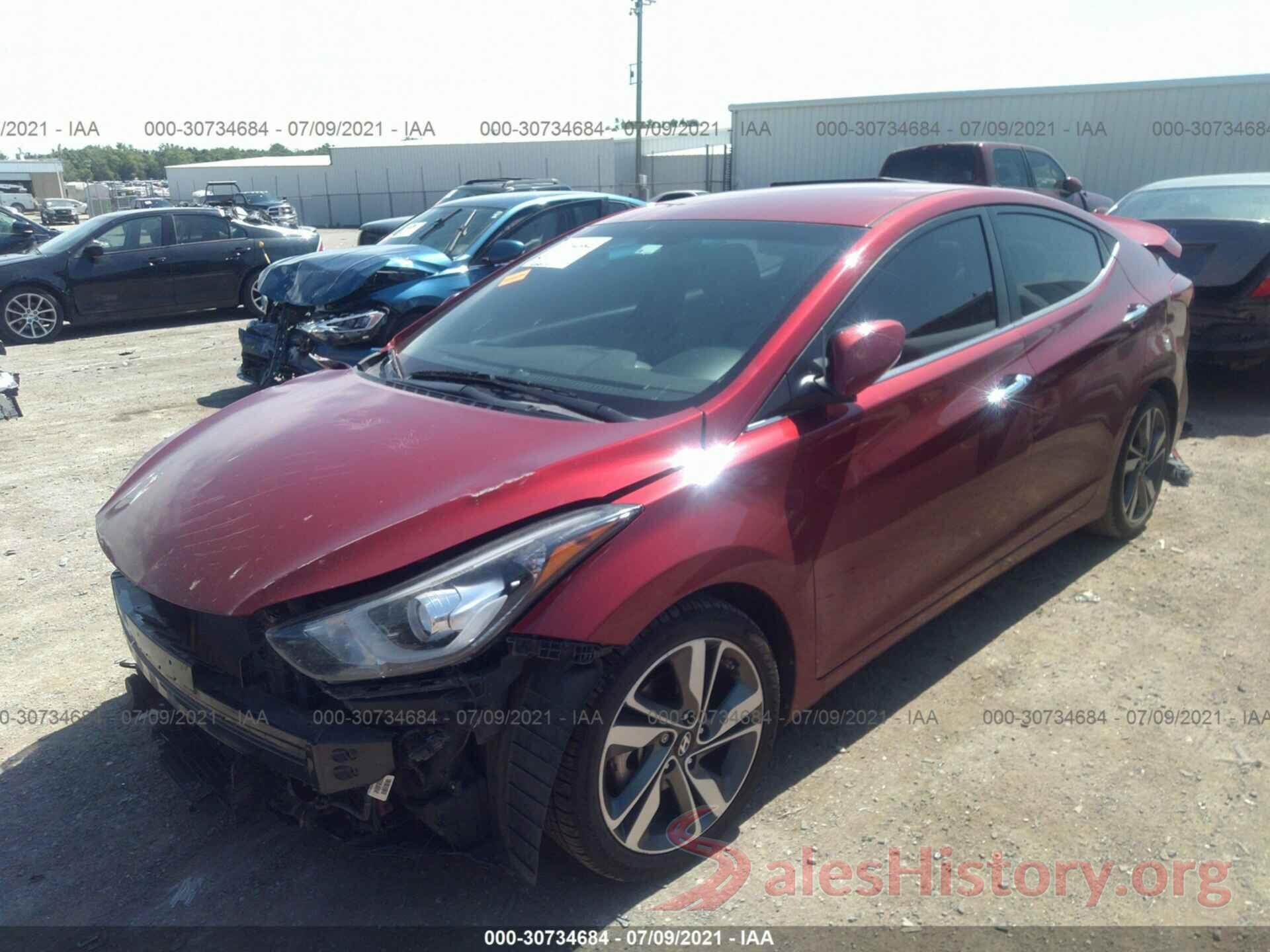 5NPDH4AE0GH654070 2016 HYUNDAI ELANTRA