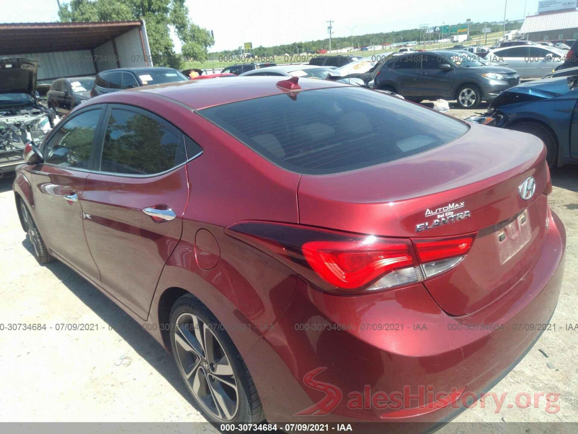 5NPDH4AE0GH654070 2016 HYUNDAI ELANTRA