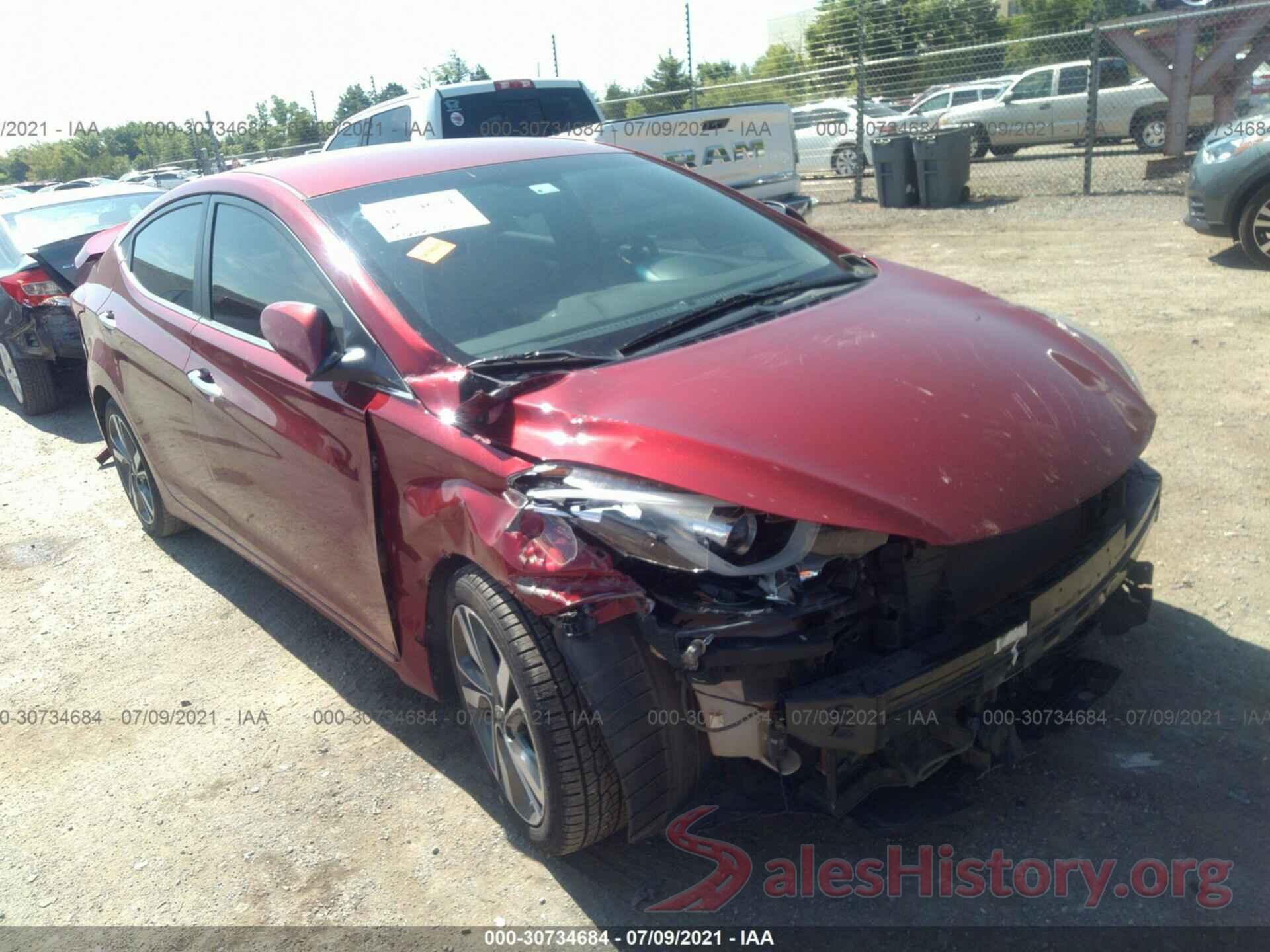 5NPDH4AE0GH654070 2016 HYUNDAI ELANTRA