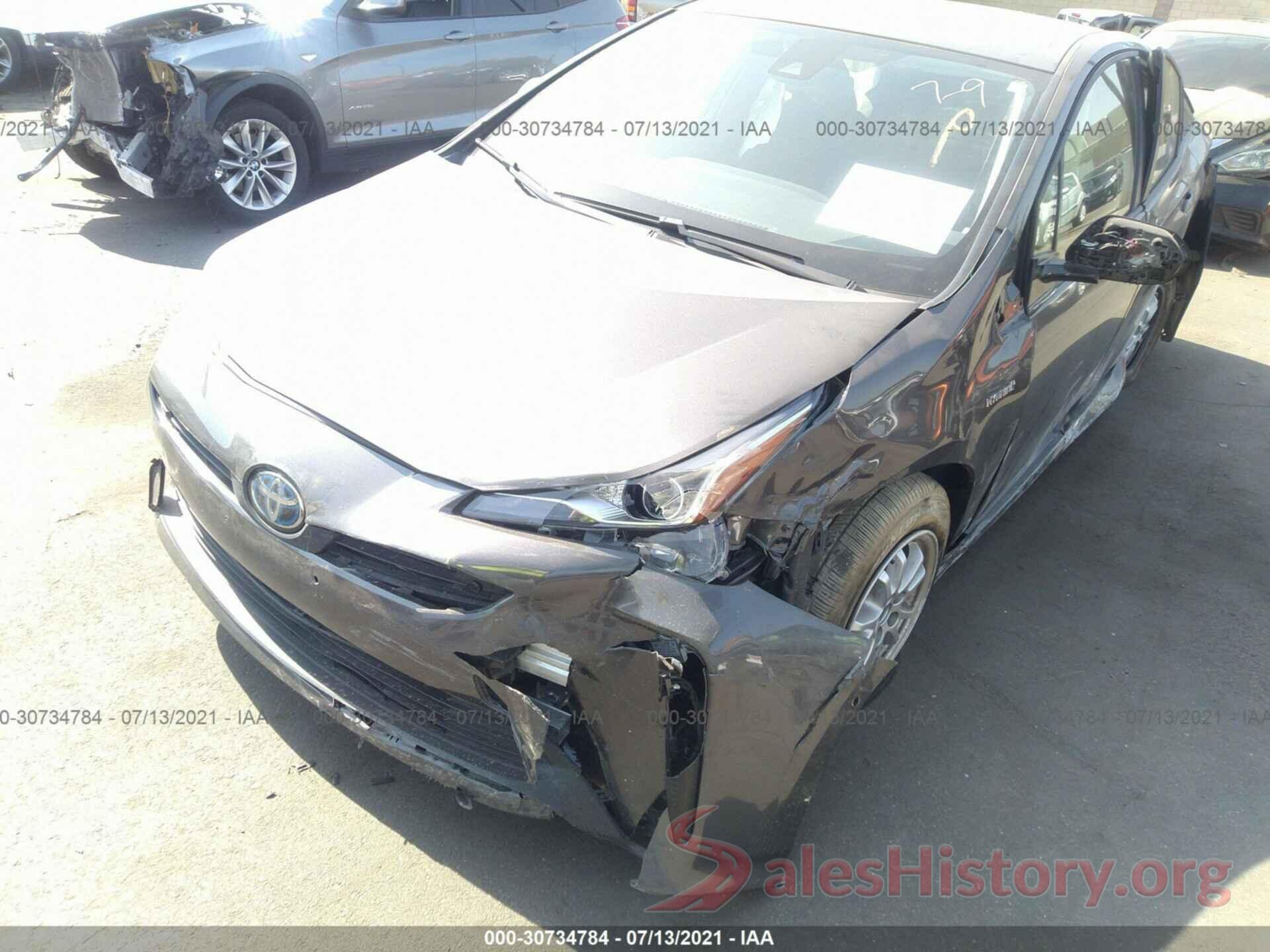 JTDKARFU7K3069242 2019 TOYOTA PRIUS