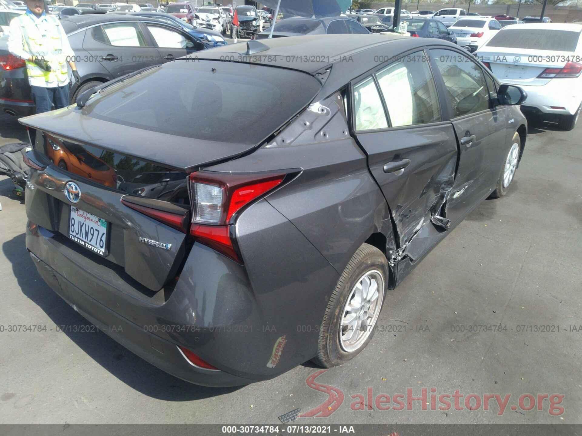 JTDKARFU7K3069242 2019 TOYOTA PRIUS