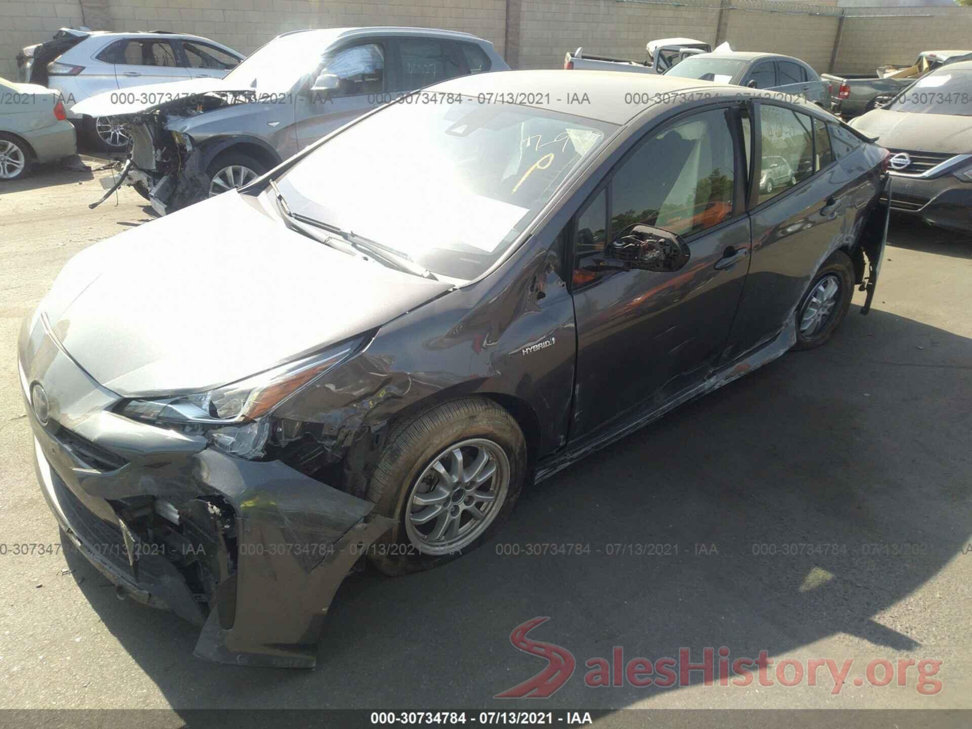 JTDKARFU7K3069242 2019 TOYOTA PRIUS