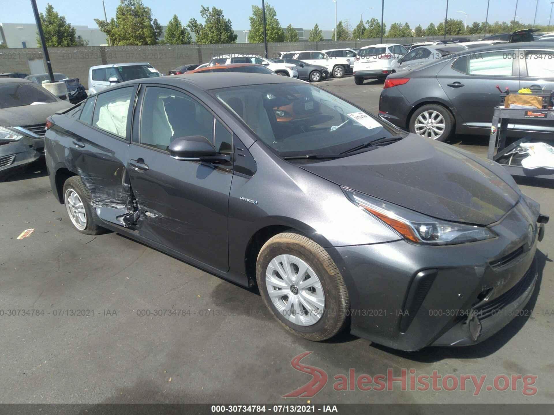 JTDKARFU7K3069242 2019 TOYOTA PRIUS