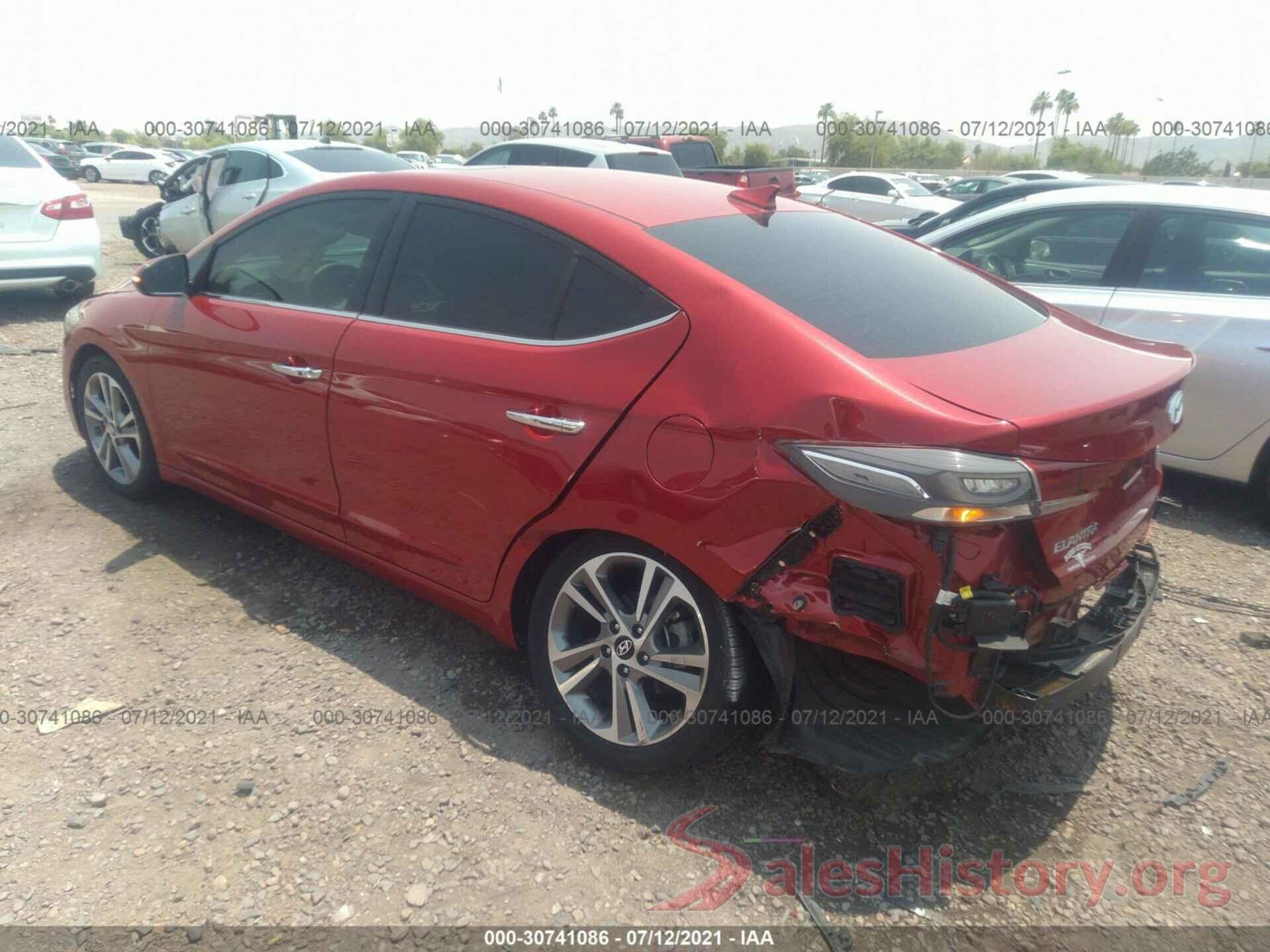 5NPD84LF6HH083207 2017 HYUNDAI ELANTRA