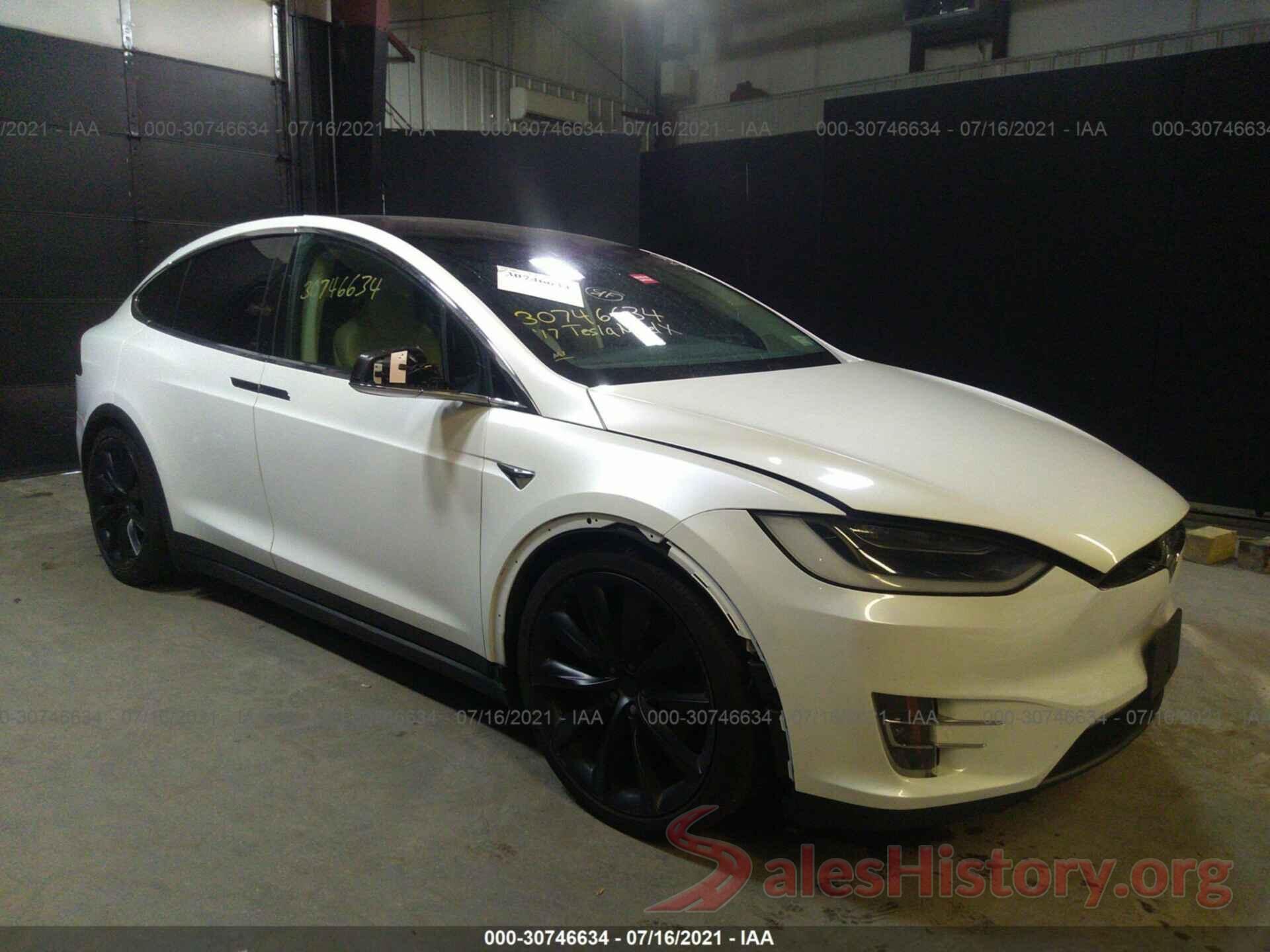 5YJXCDE28HF075338 2017 TESLA MODEL X