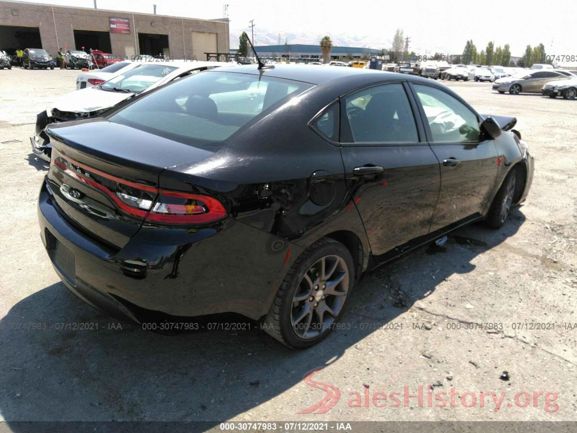 1C3CDFAA7GD533532 2016 DODGE DART