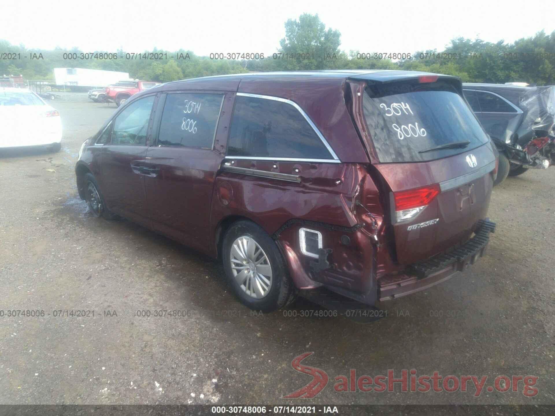 5FNRL5H20GB139686 2016 HONDA ODYSSEY