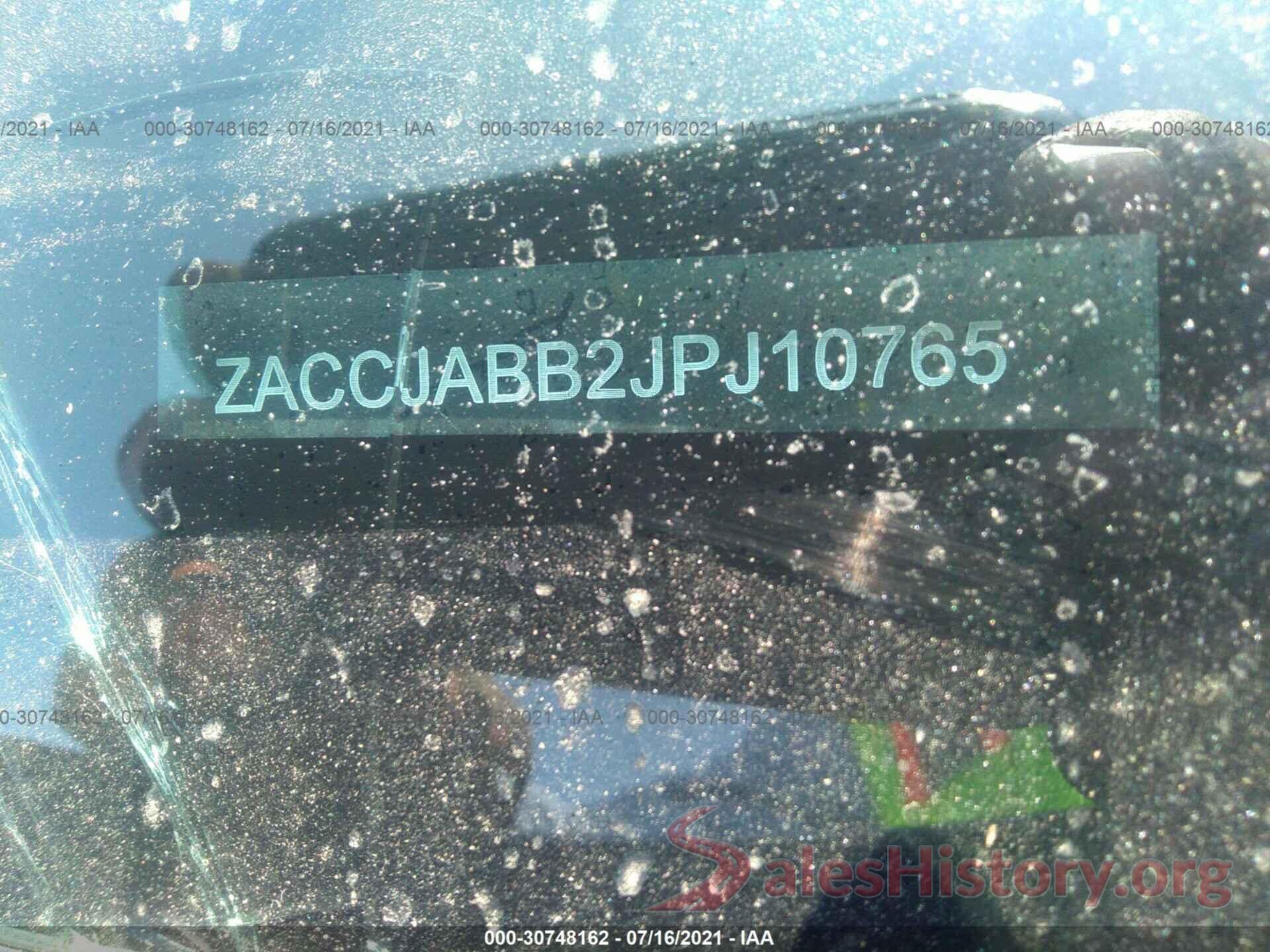 ZACCJABB2JPJ10765 2018 JEEP RENEGADE