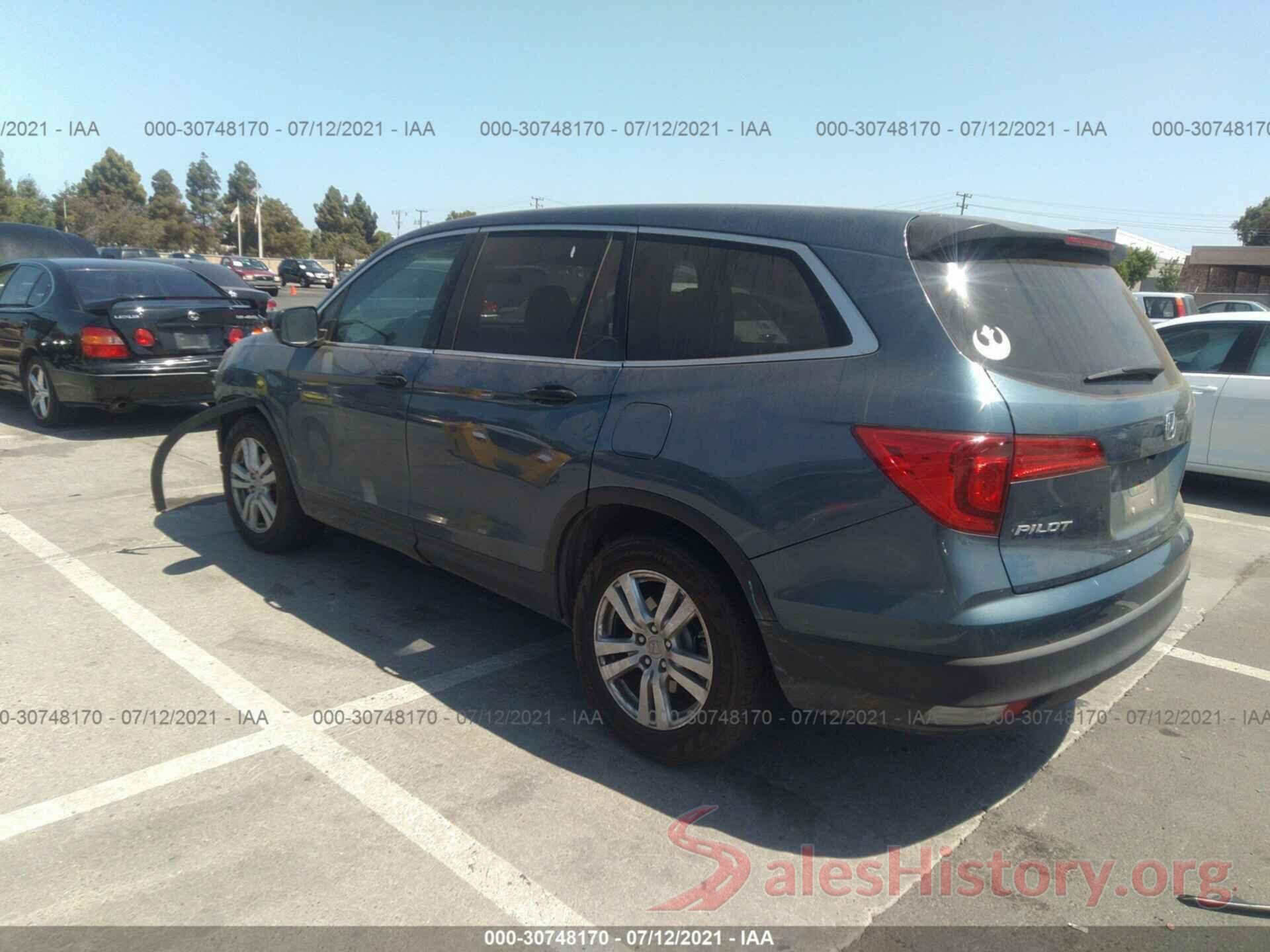 5FNYF5H13GB023781 2016 HONDA PILOT