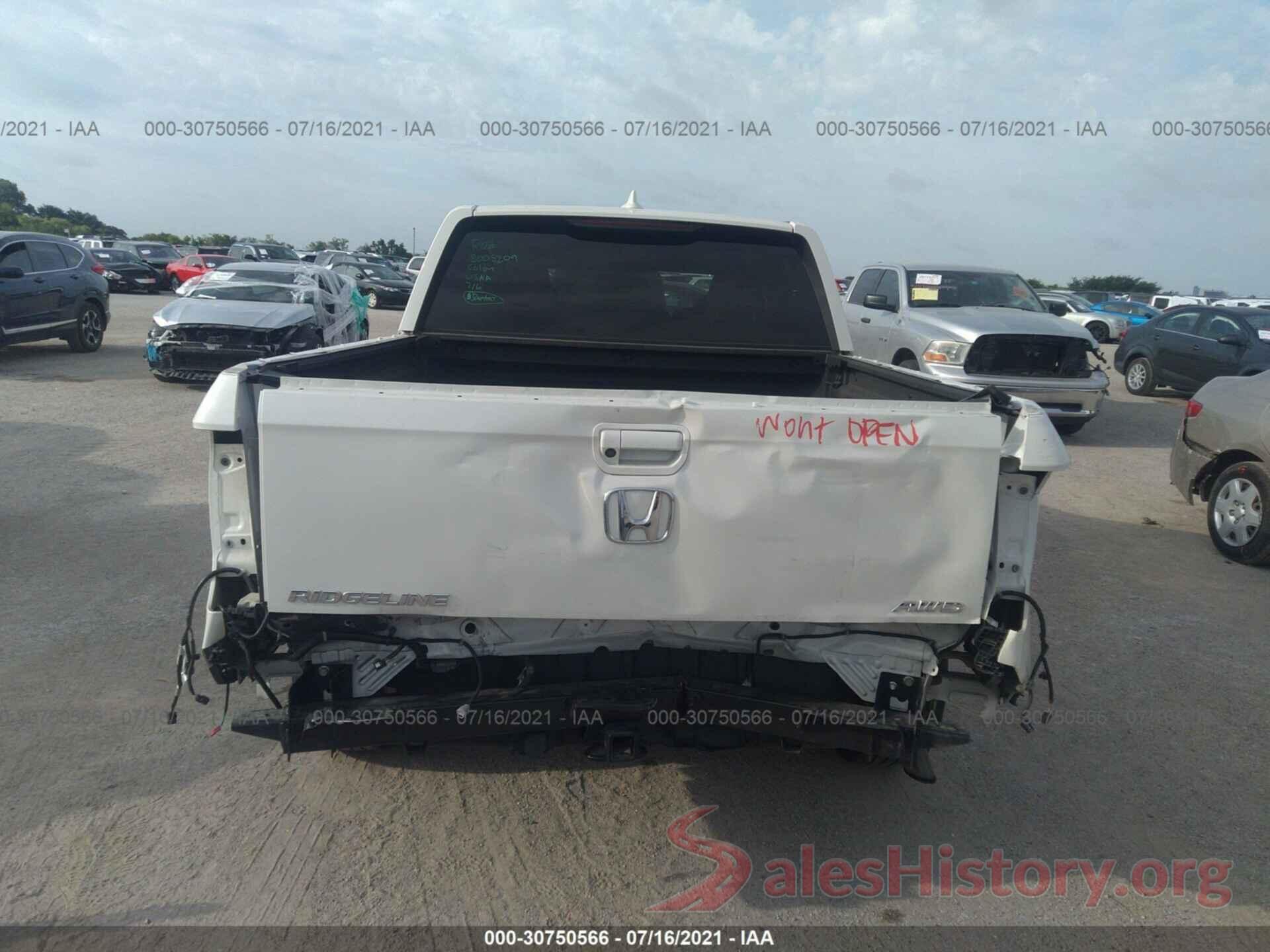 5FPYK3F61HB030512 2017 HONDA RIDGELINE