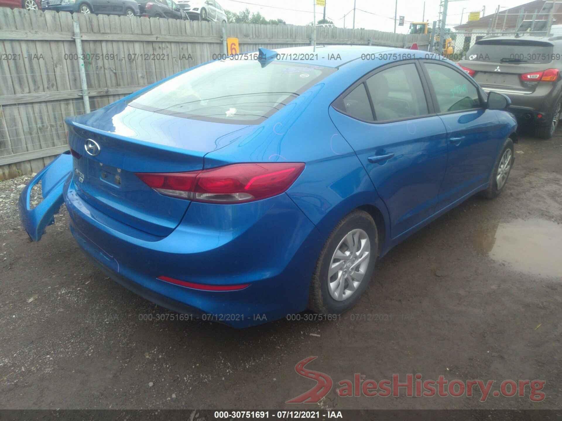 5NPD74LF3HH210580 2017 HYUNDAI ELANTRA