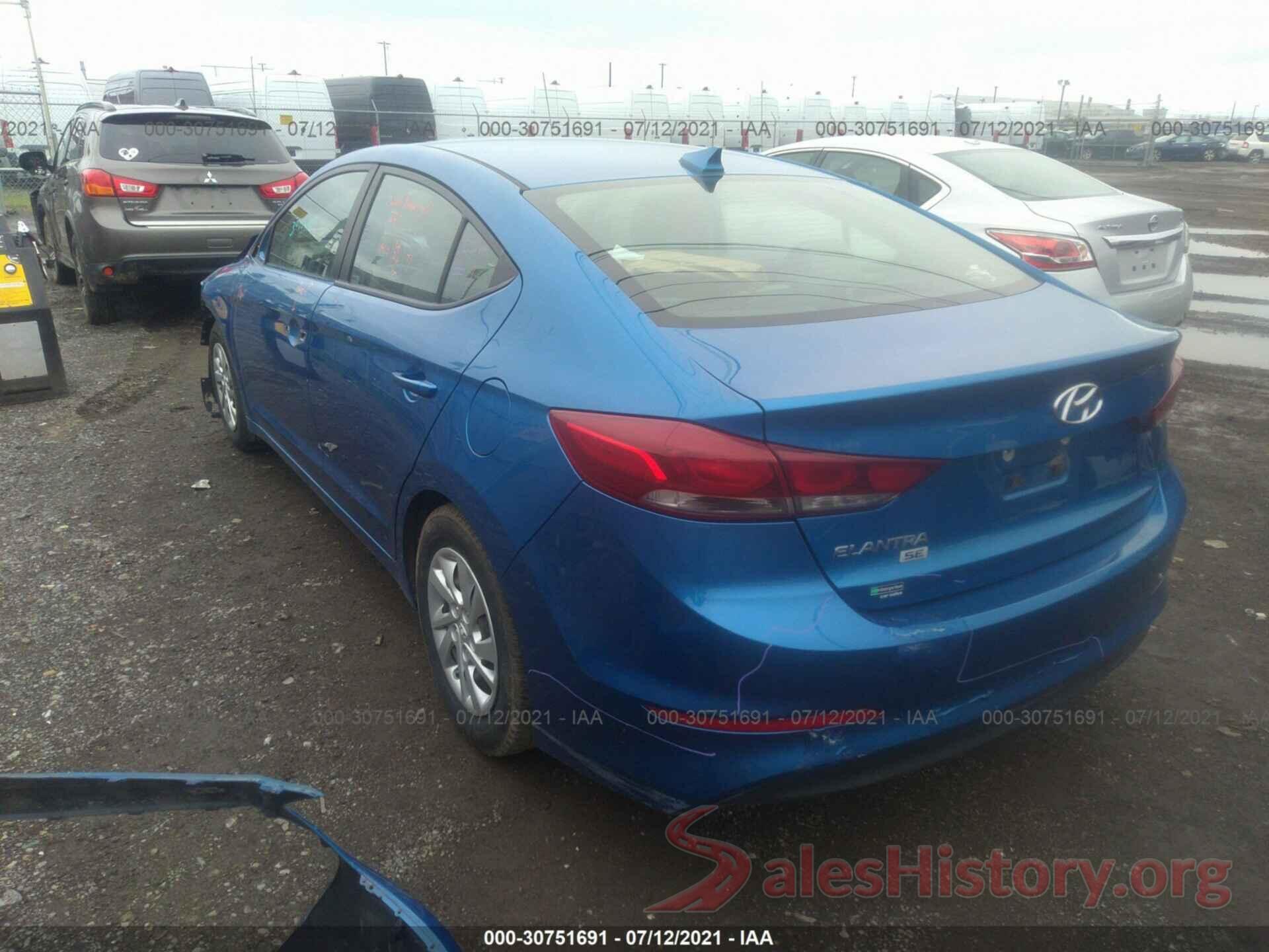 5NPD74LF3HH210580 2017 HYUNDAI ELANTRA