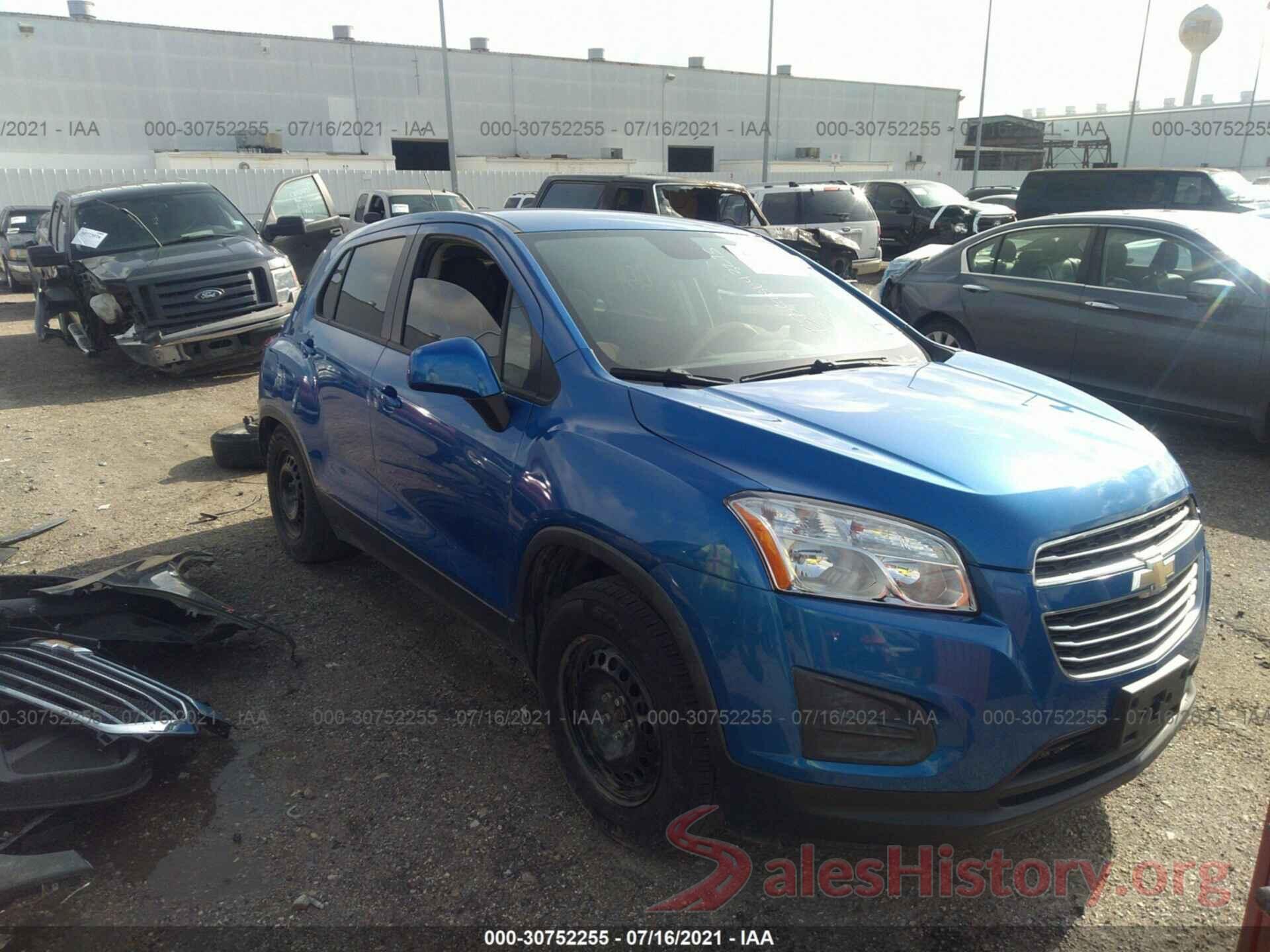 KL7CJKSB8GB643275 2016 CHEVROLET TRAX