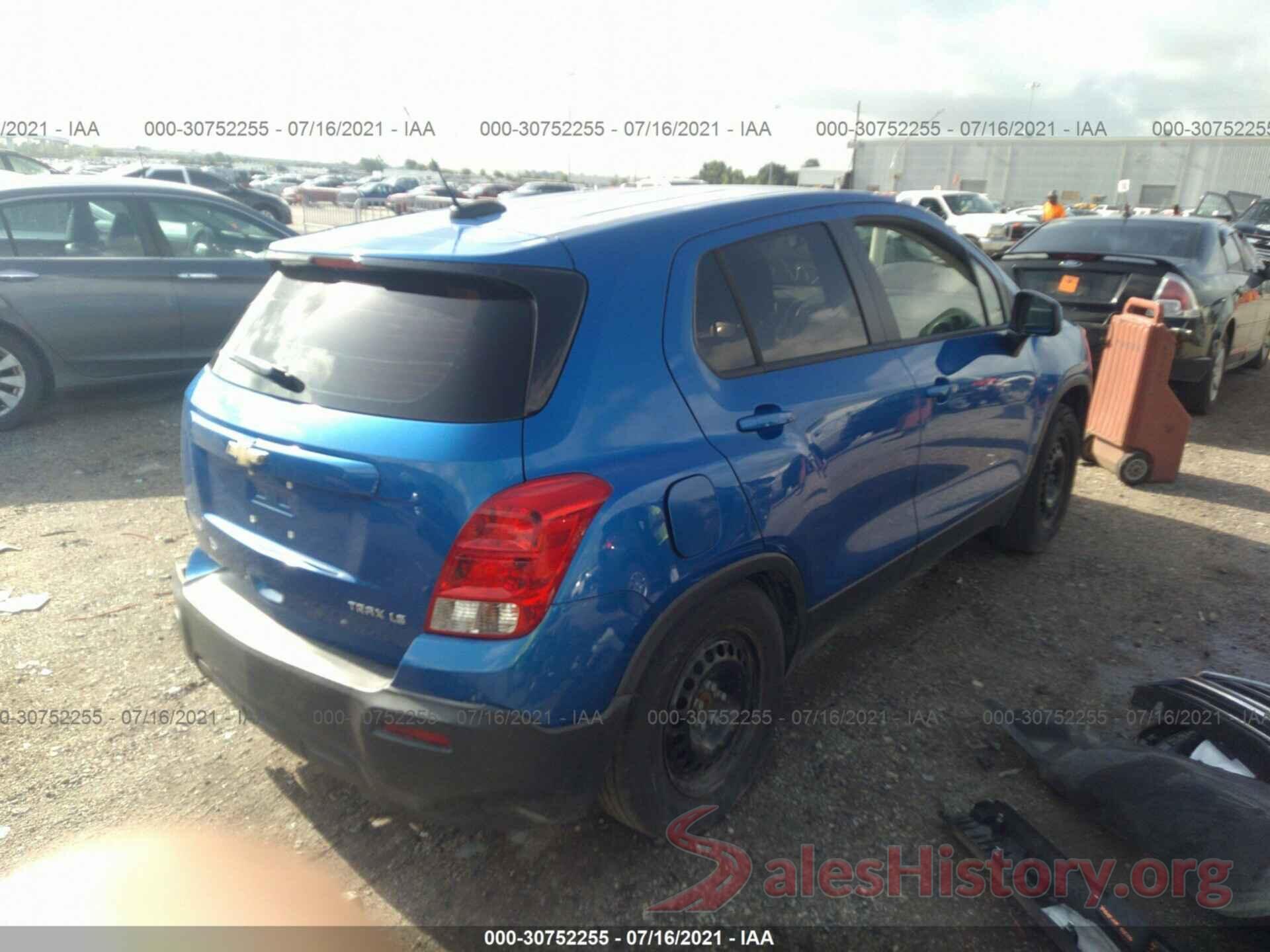 KL7CJKSB8GB643275 2016 CHEVROLET TRAX