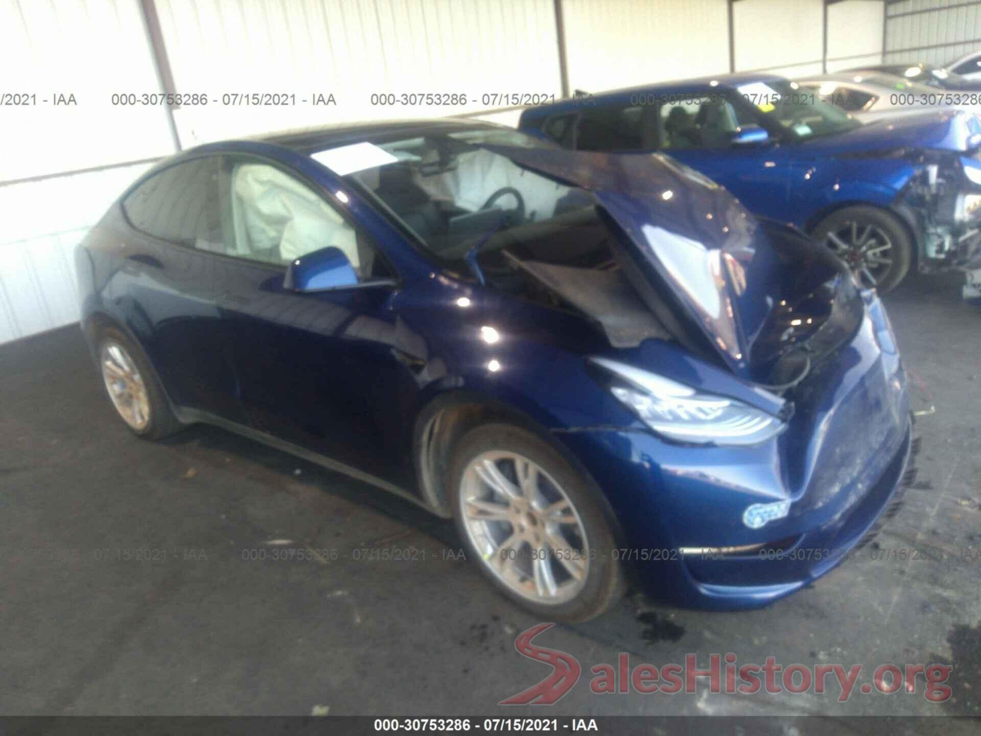 5YJYGDEEXMF117618 2021 TESLA MODEL Y