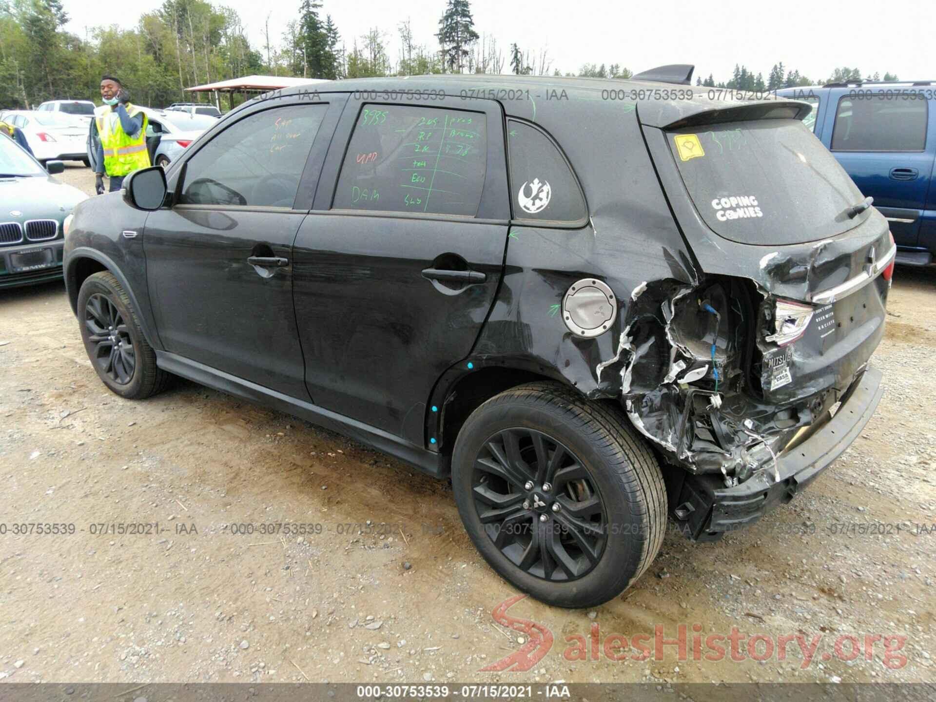 JA4AR3AU3KU015837 2019 MITSUBISHI OUTLANDER SPORT