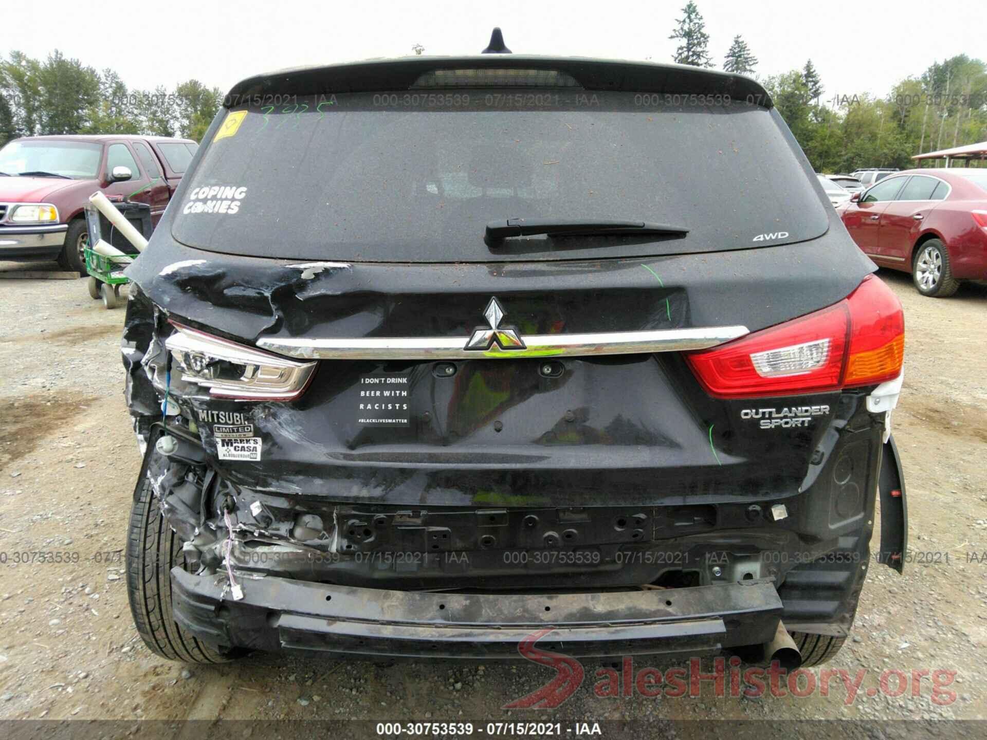 JA4AR3AU3KU015837 2019 MITSUBISHI OUTLANDER SPORT