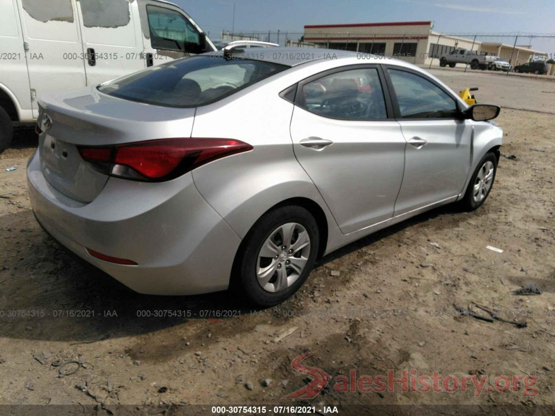 5NPDH4AE2GH684364 2016 HYUNDAI ELANTRA