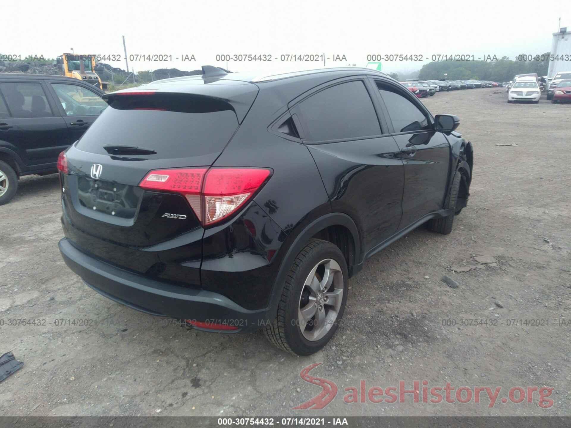 3CZRU6H76GM765070 2016 HONDA HR-V