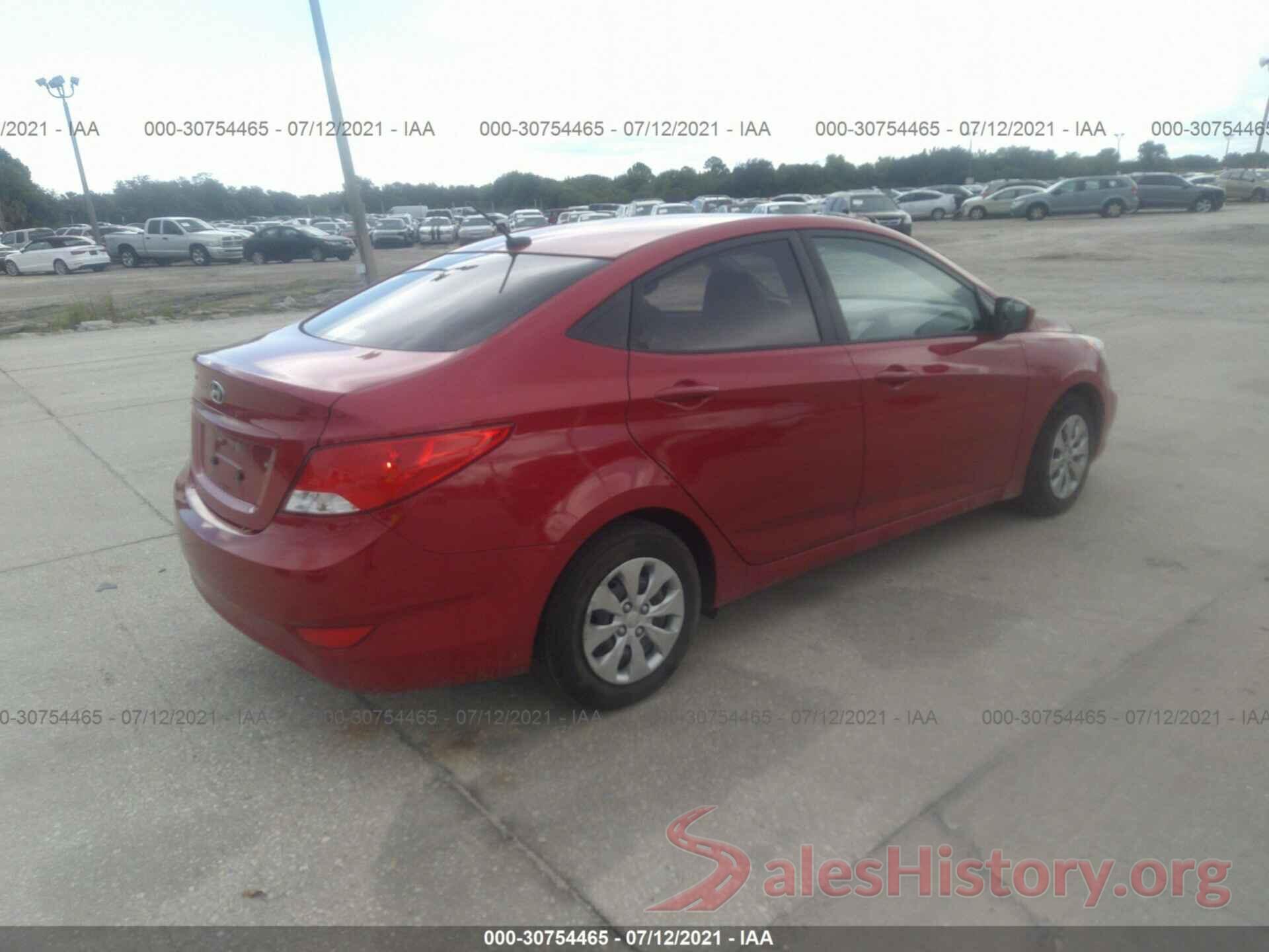 KMHCT4AE6GU057677 2016 HYUNDAI ACCENT