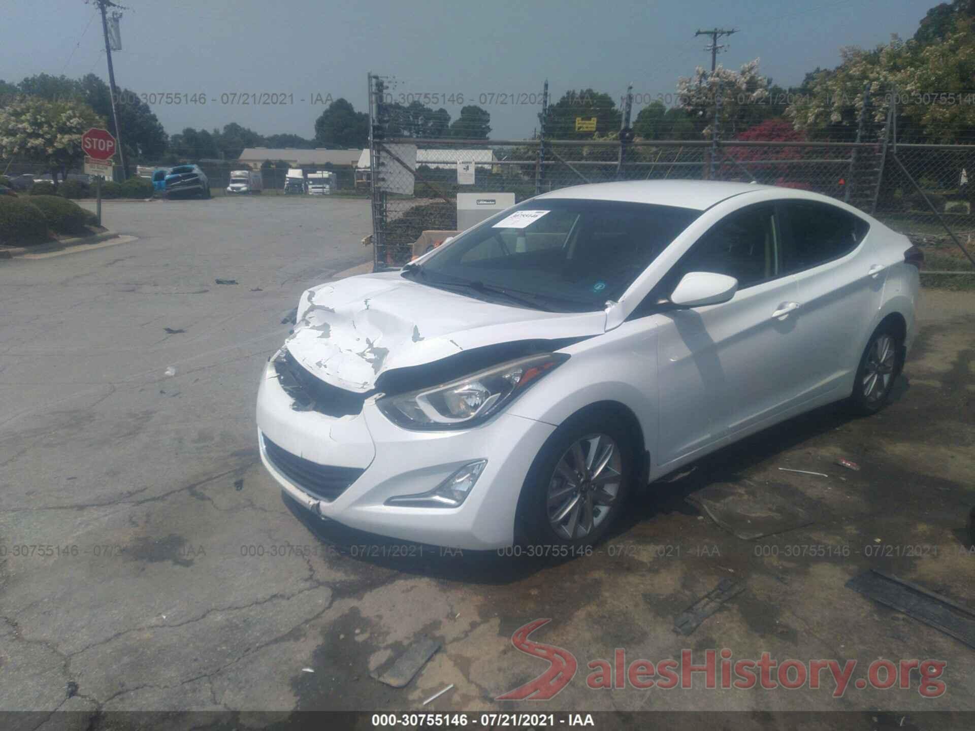 5NPDH4AE1GH729438 2016 HYUNDAI ELANTRA