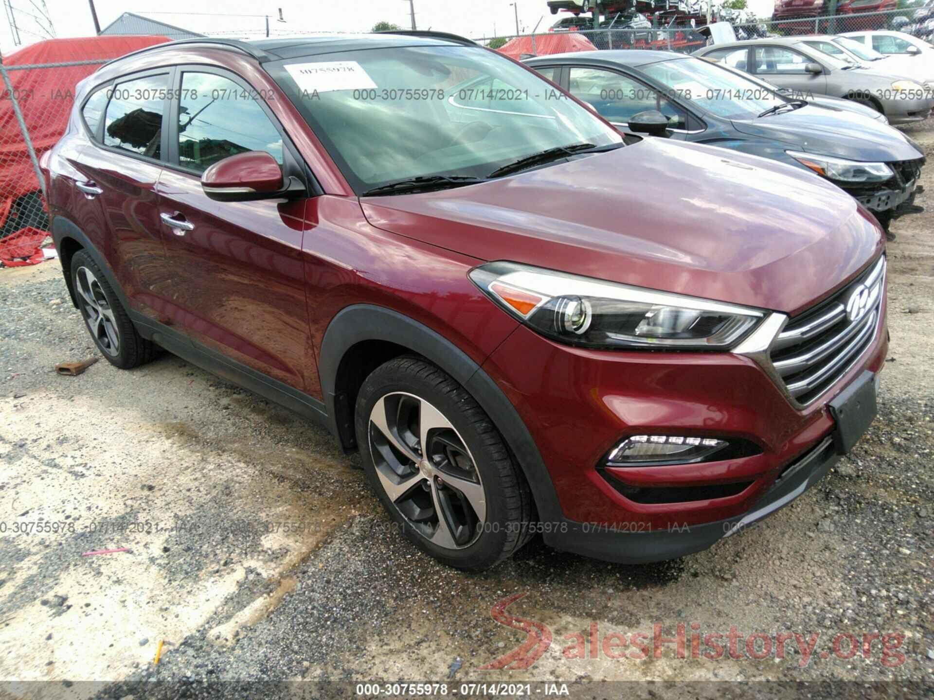 KM8J3CA25GU086871 2016 HYUNDAI TUCSON