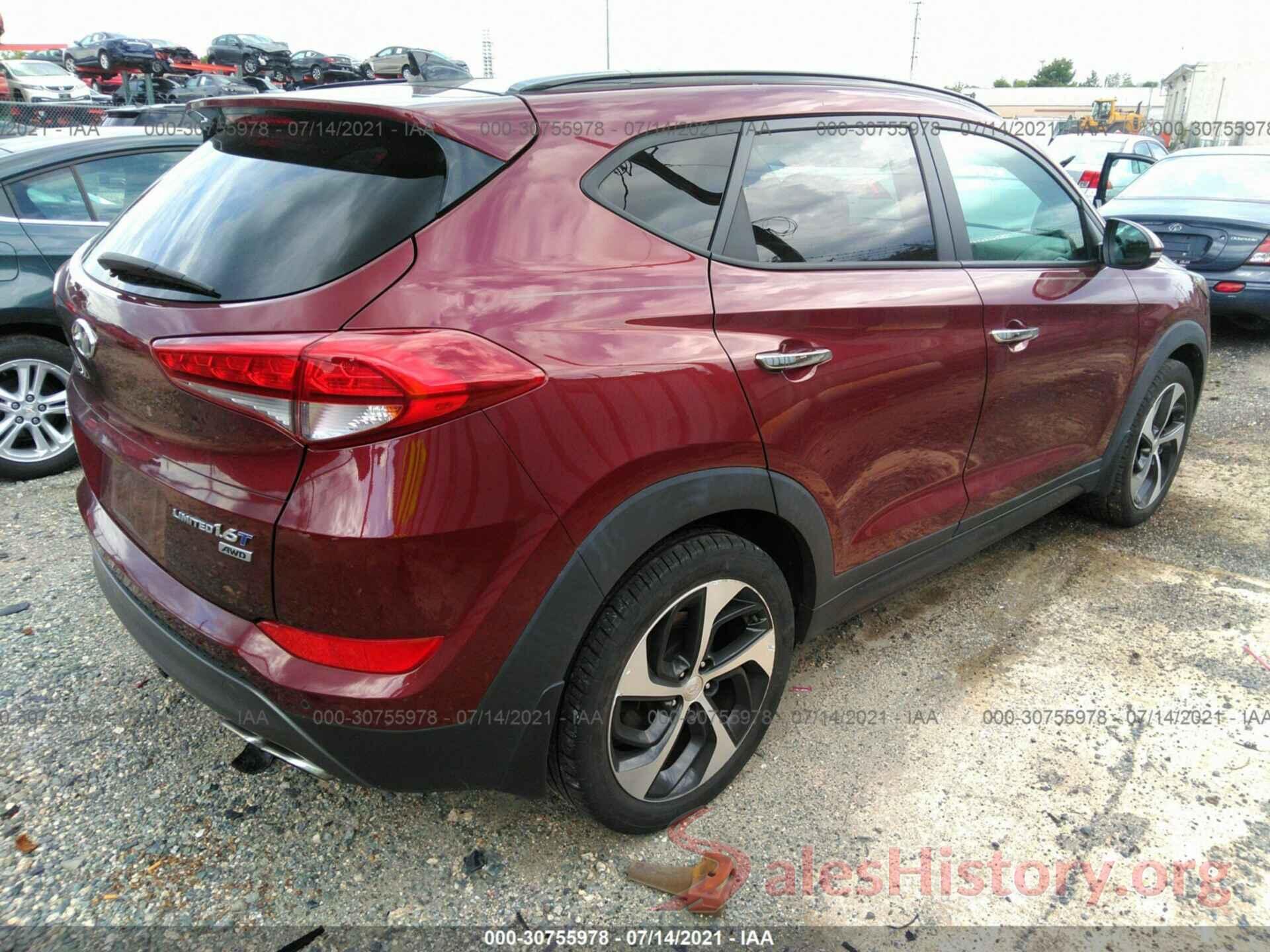 KM8J3CA25GU086871 2016 HYUNDAI TUCSON