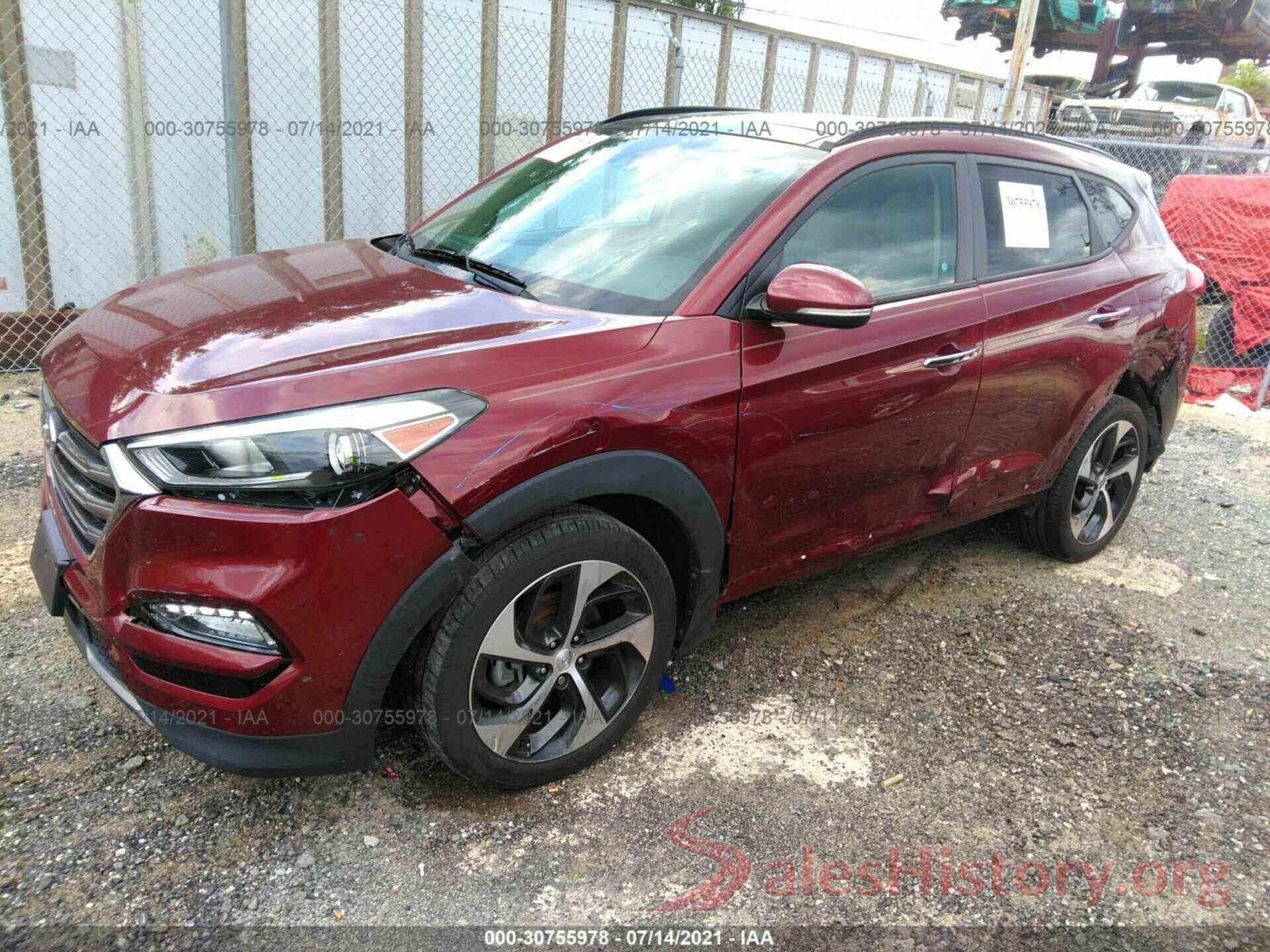 KM8J3CA25GU086871 2016 HYUNDAI TUCSON