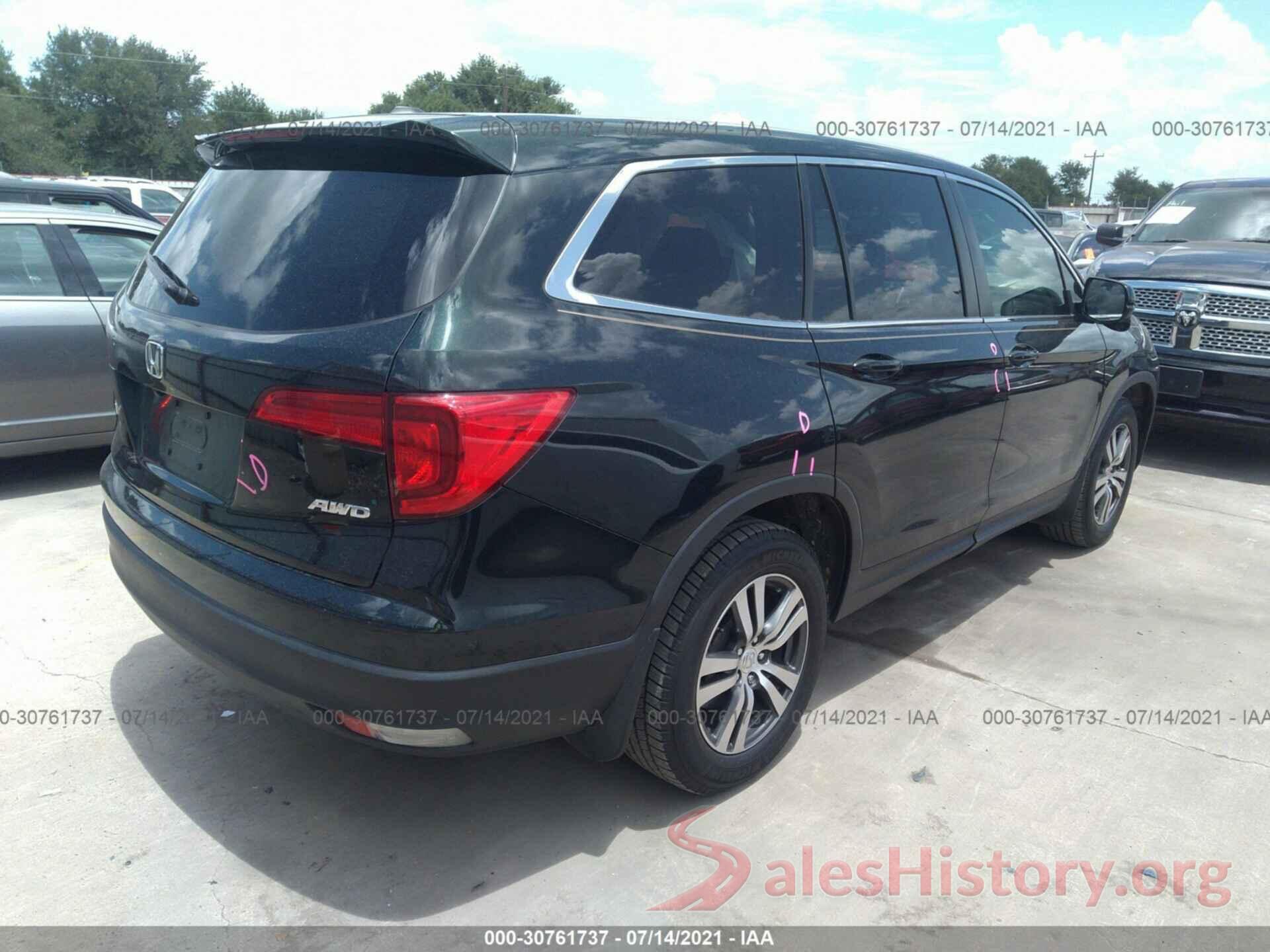 5FNYF6H76GB119172 2016 HONDA PILOT