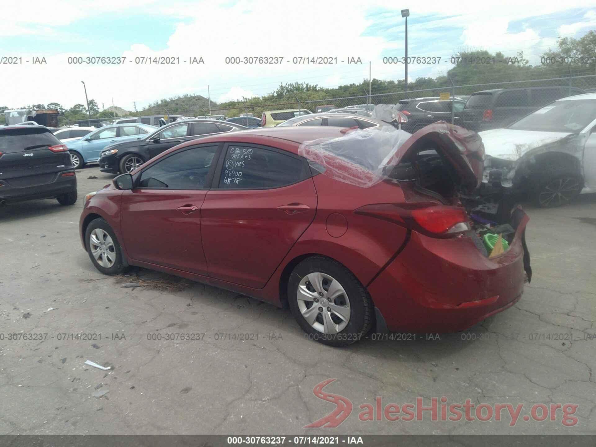 5NPDH4AE4GH746878 2016 HYUNDAI ELANTRA