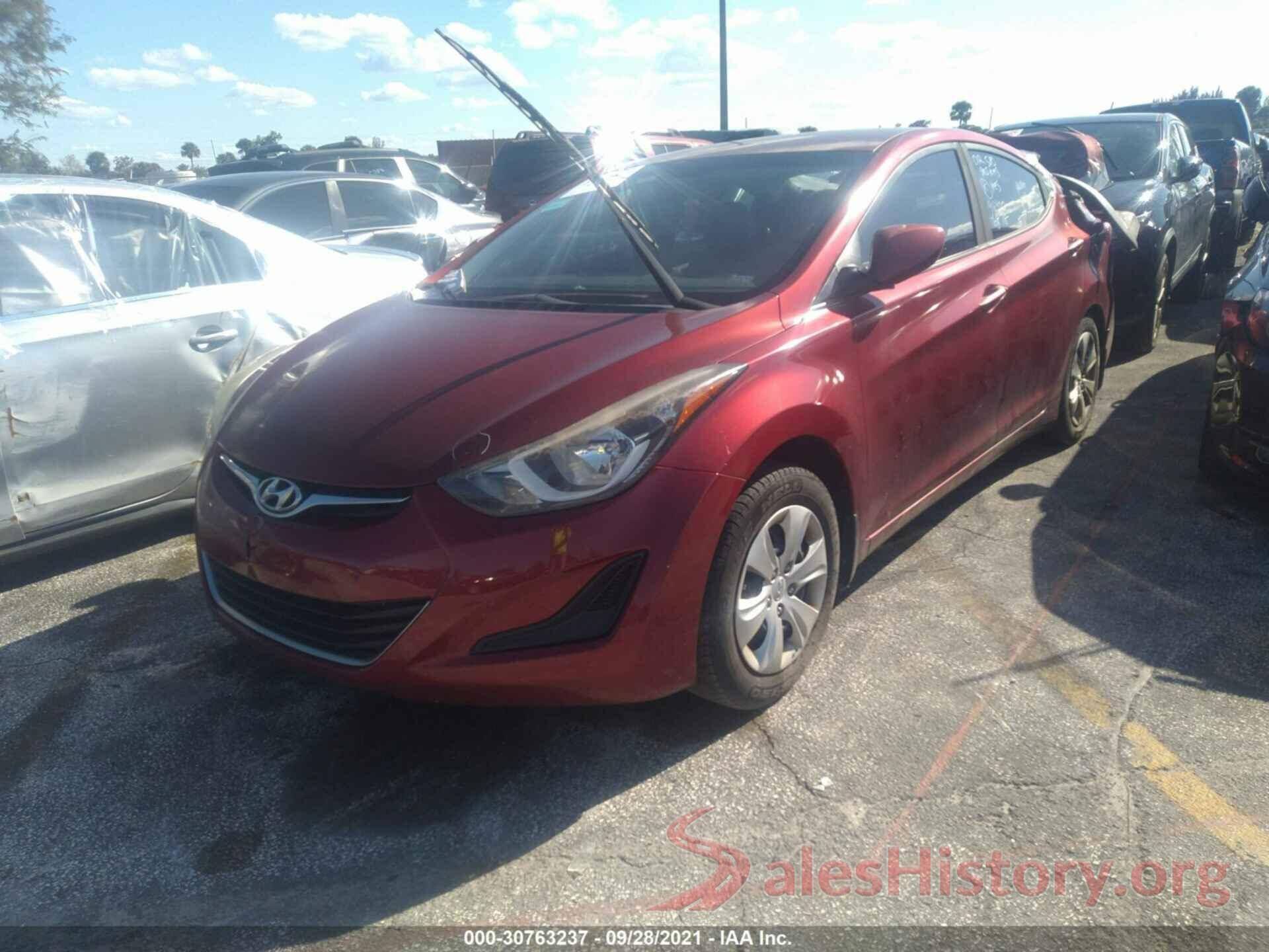 5NPDH4AE4GH746878 2016 HYUNDAI ELANTRA