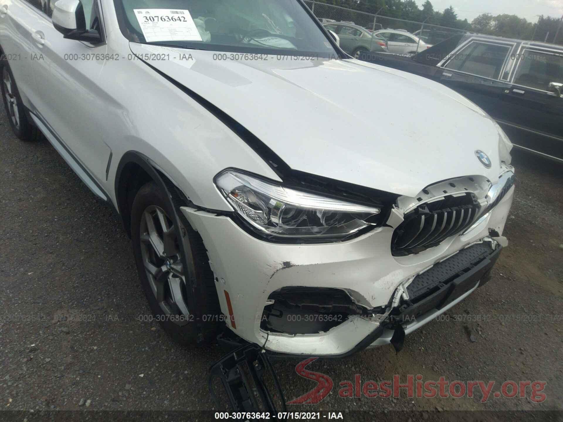 5UXTY5C07M9D79421 2021 BMW X3